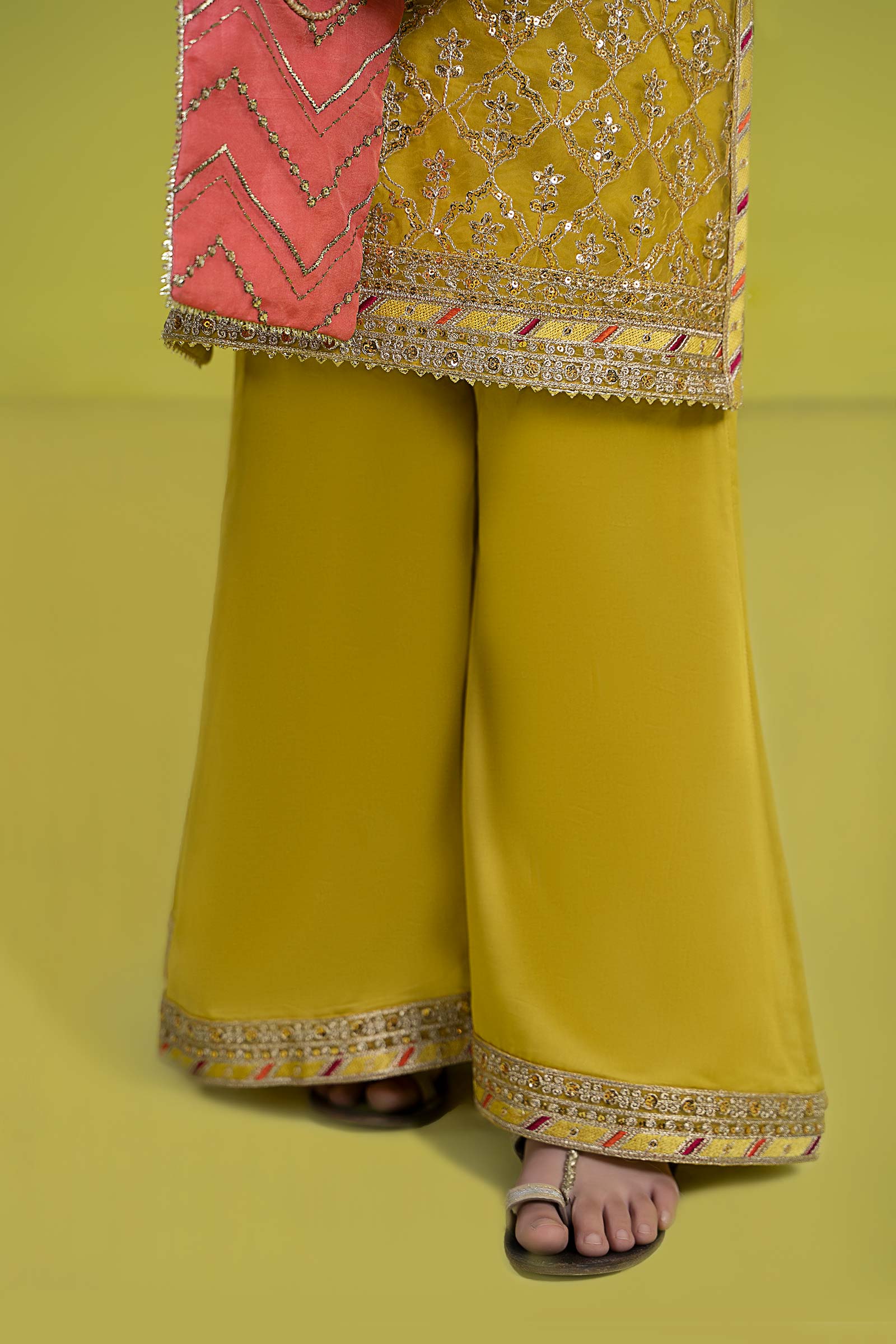 3 Piece Embroidered Organza Suit - Image 5