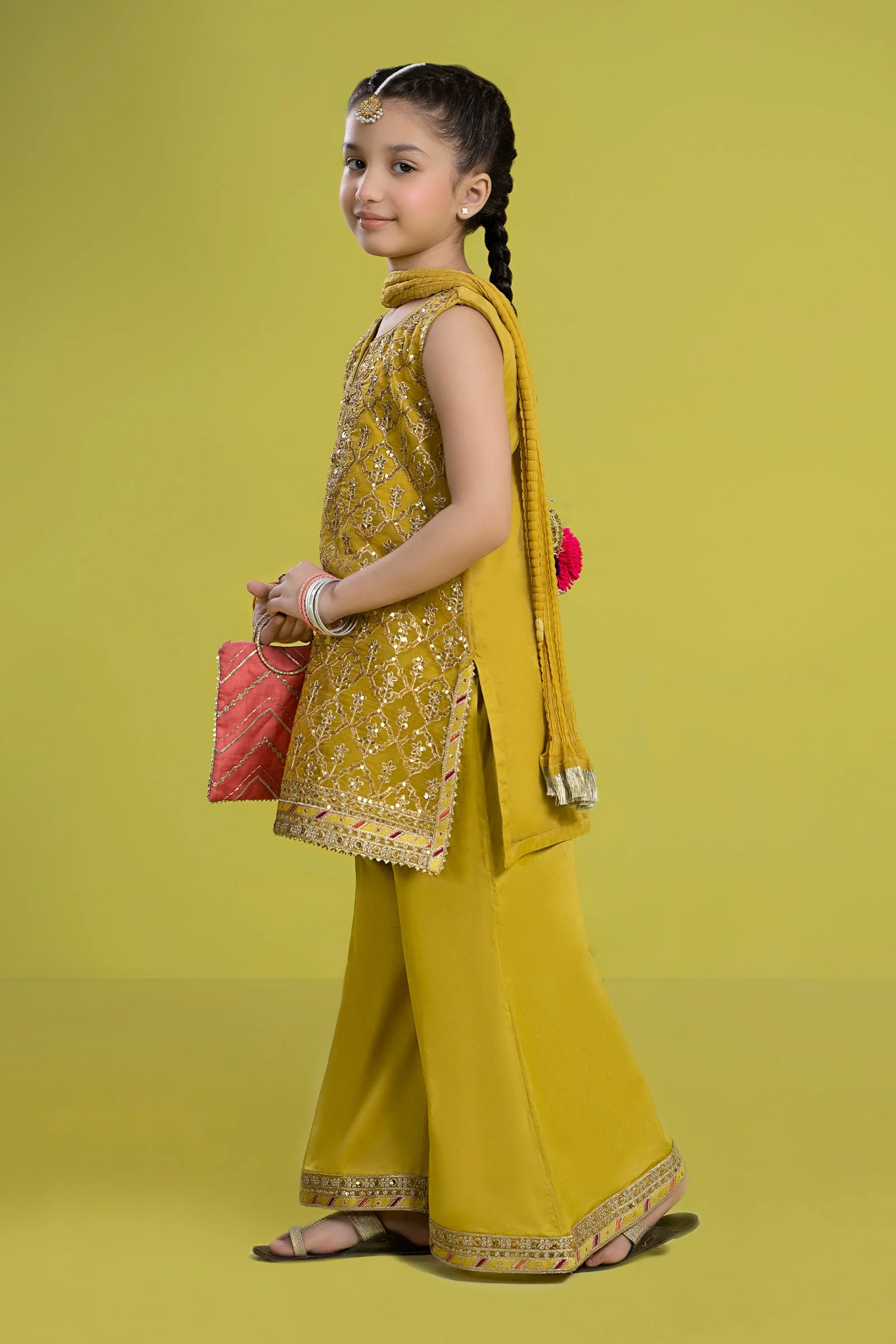 3 Piece Embroidered Organza Suit - Image 6