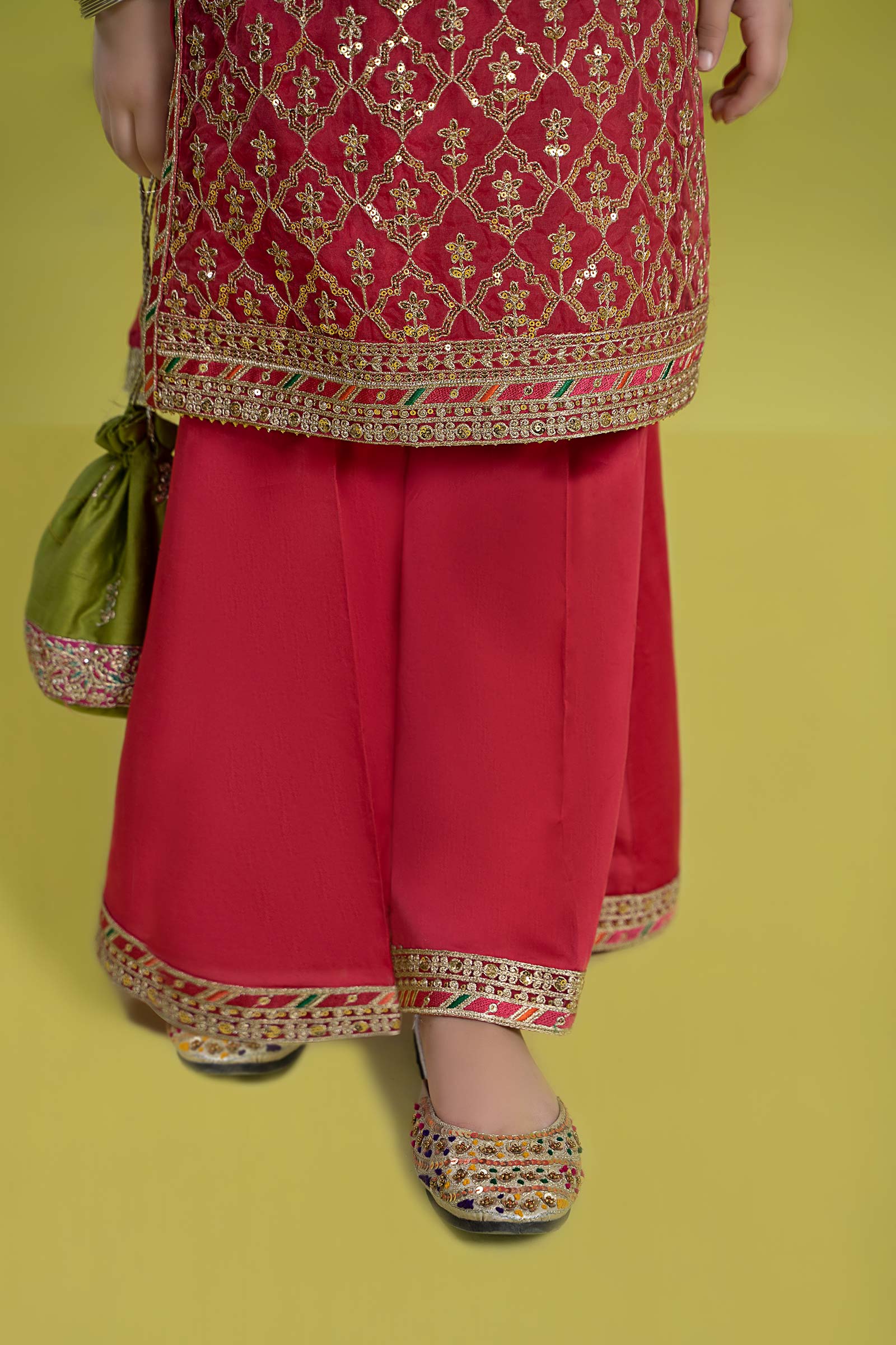 3 Piece Embroidered Organza Suit - Image 4