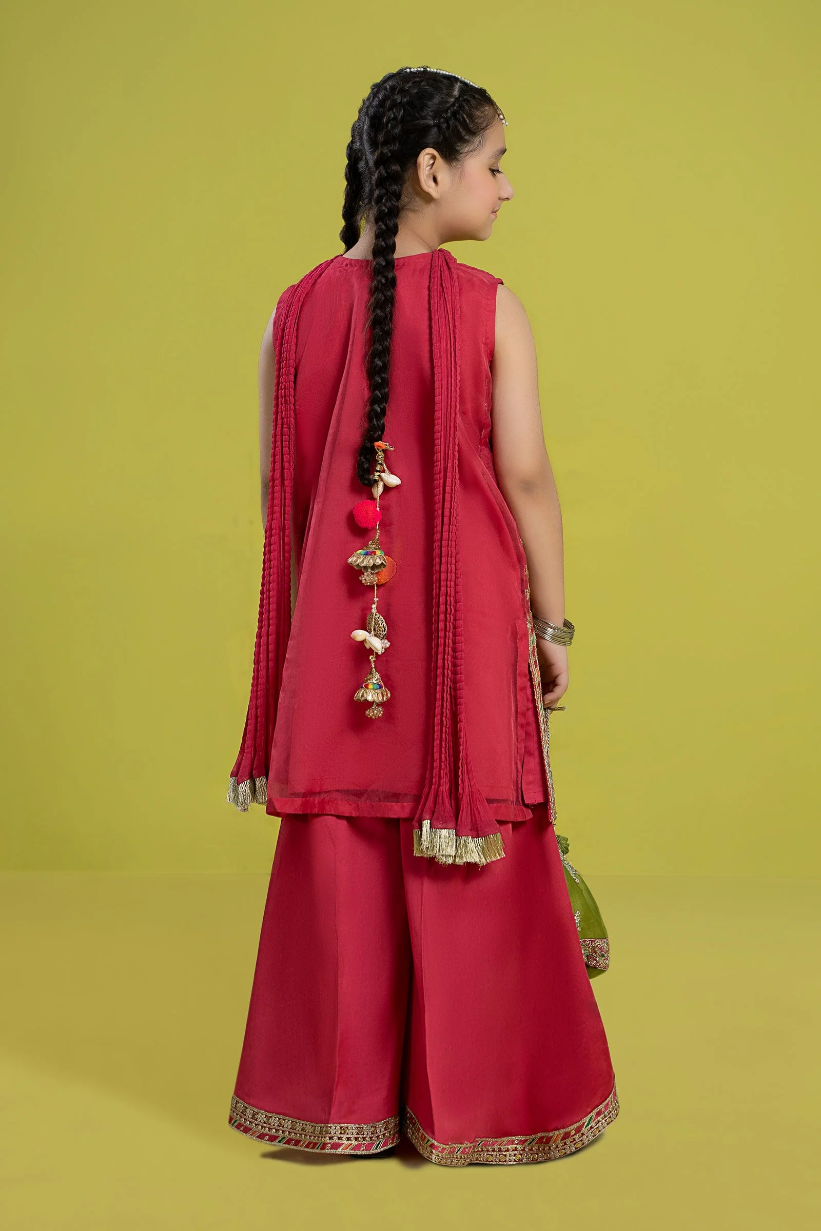 3 Piece Embroidered Organza Suit - Image 6