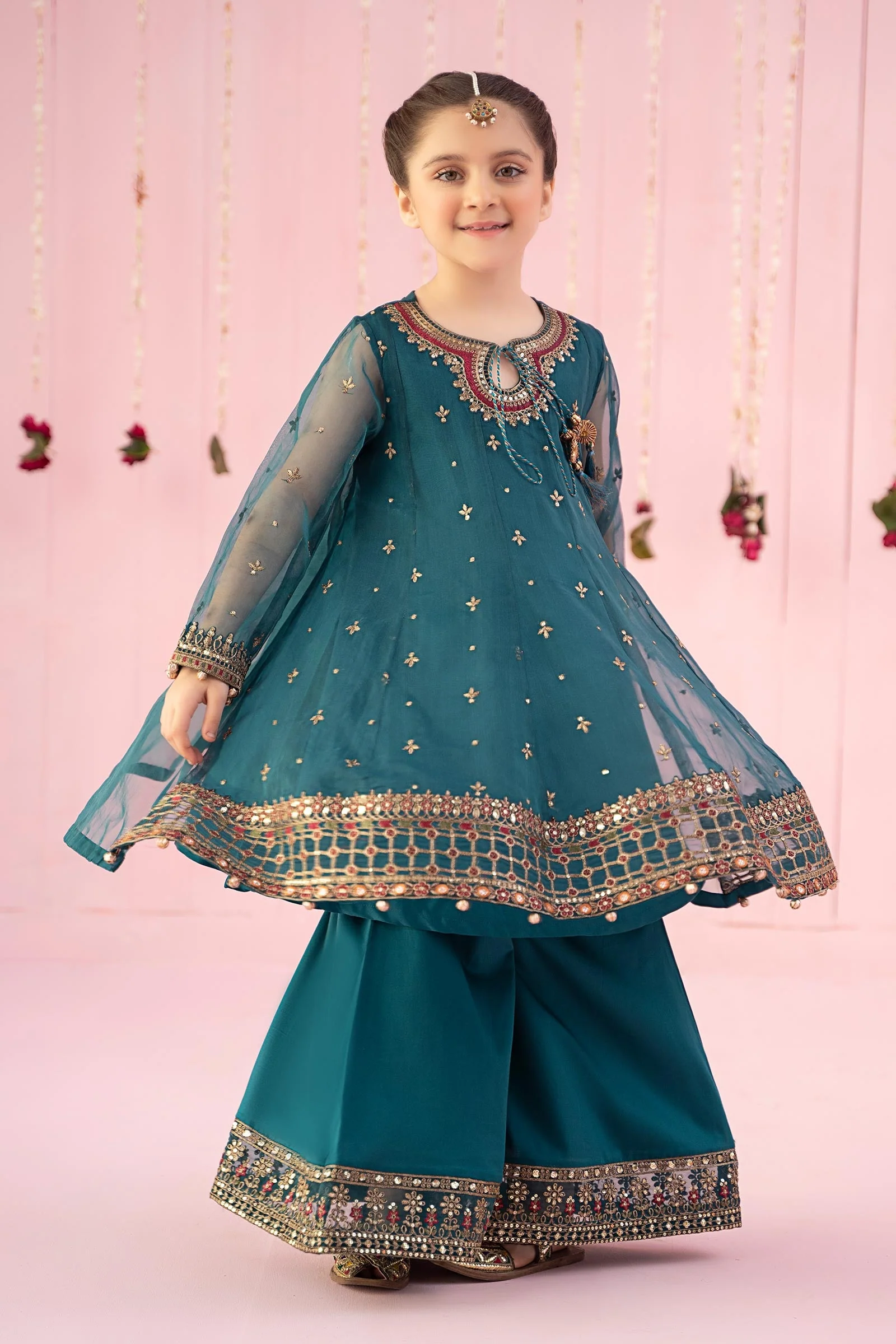 3 Piece Embroidered Organza Suit - Image 6