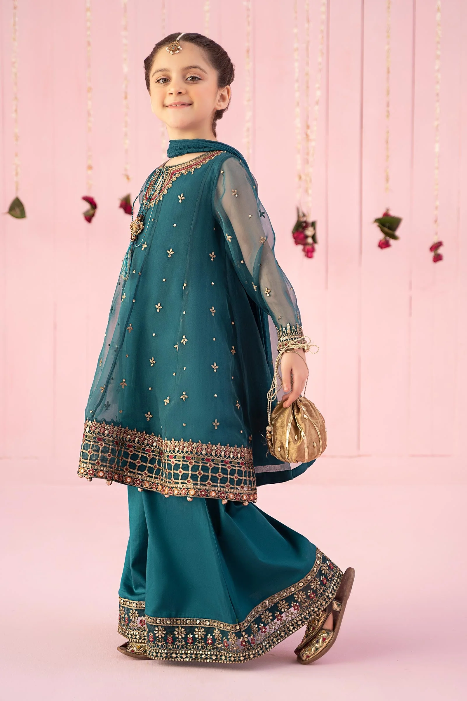 3 Piece Embroidered Organza Suit - Image 7