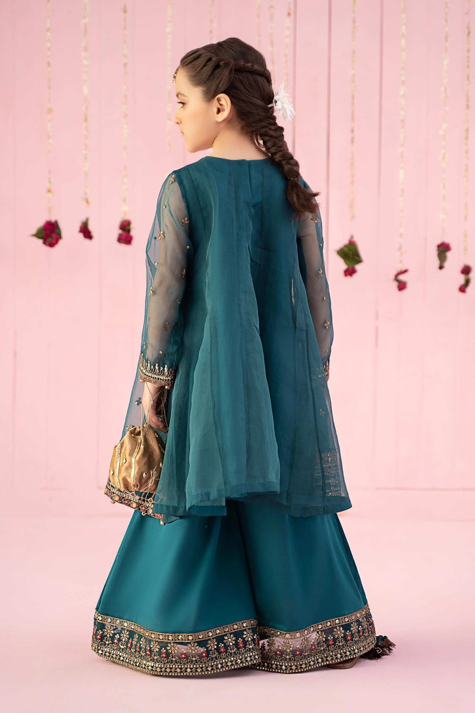 3 Piece Embroidered Organza Suit - Image 8