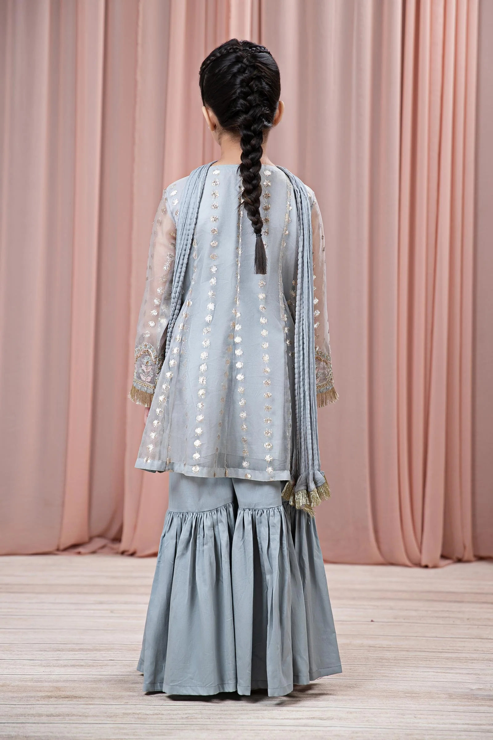 3 Piece Embroidered Organza Suit - Image 6