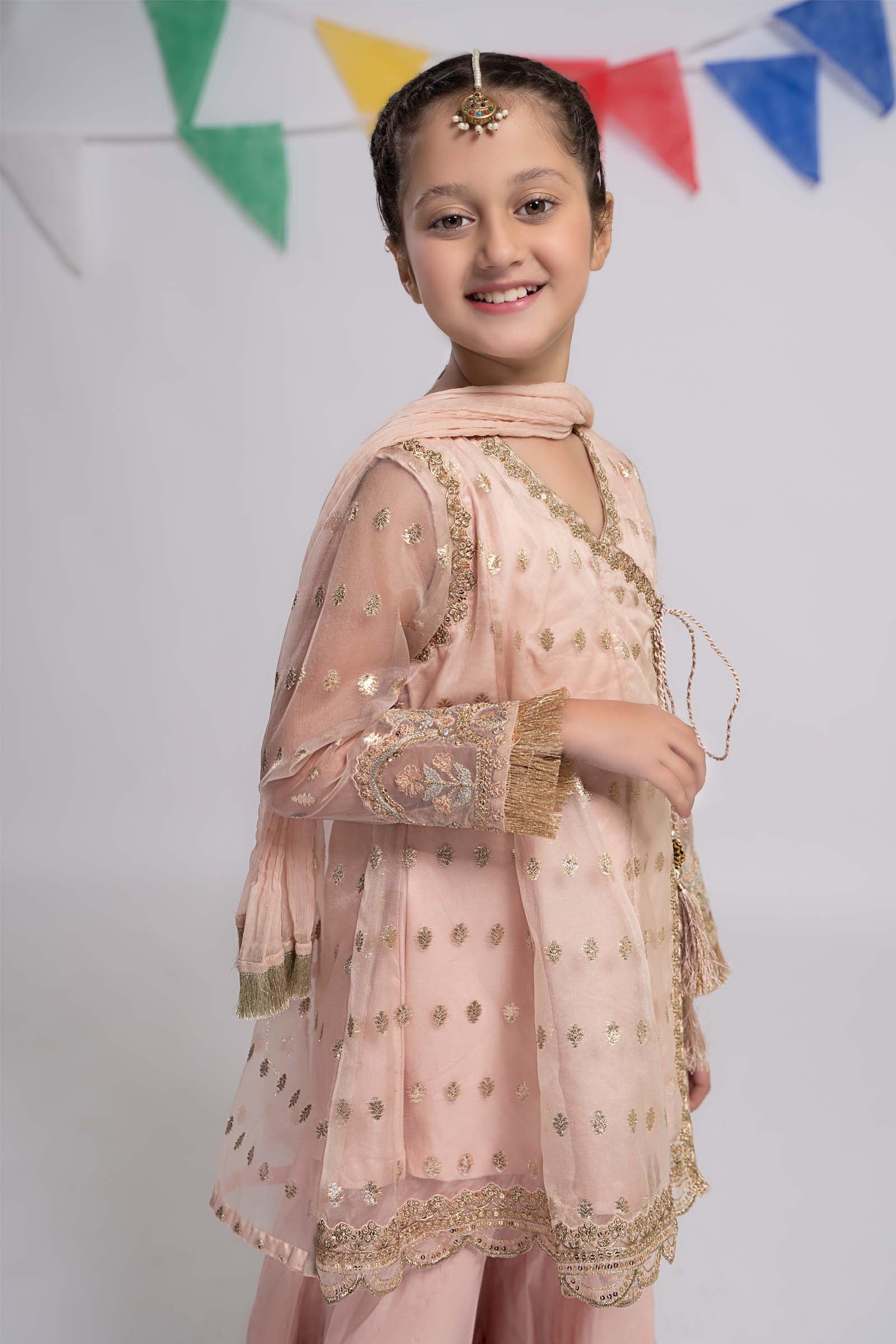 3 Piece Embroidered Organza Suit - Image 2