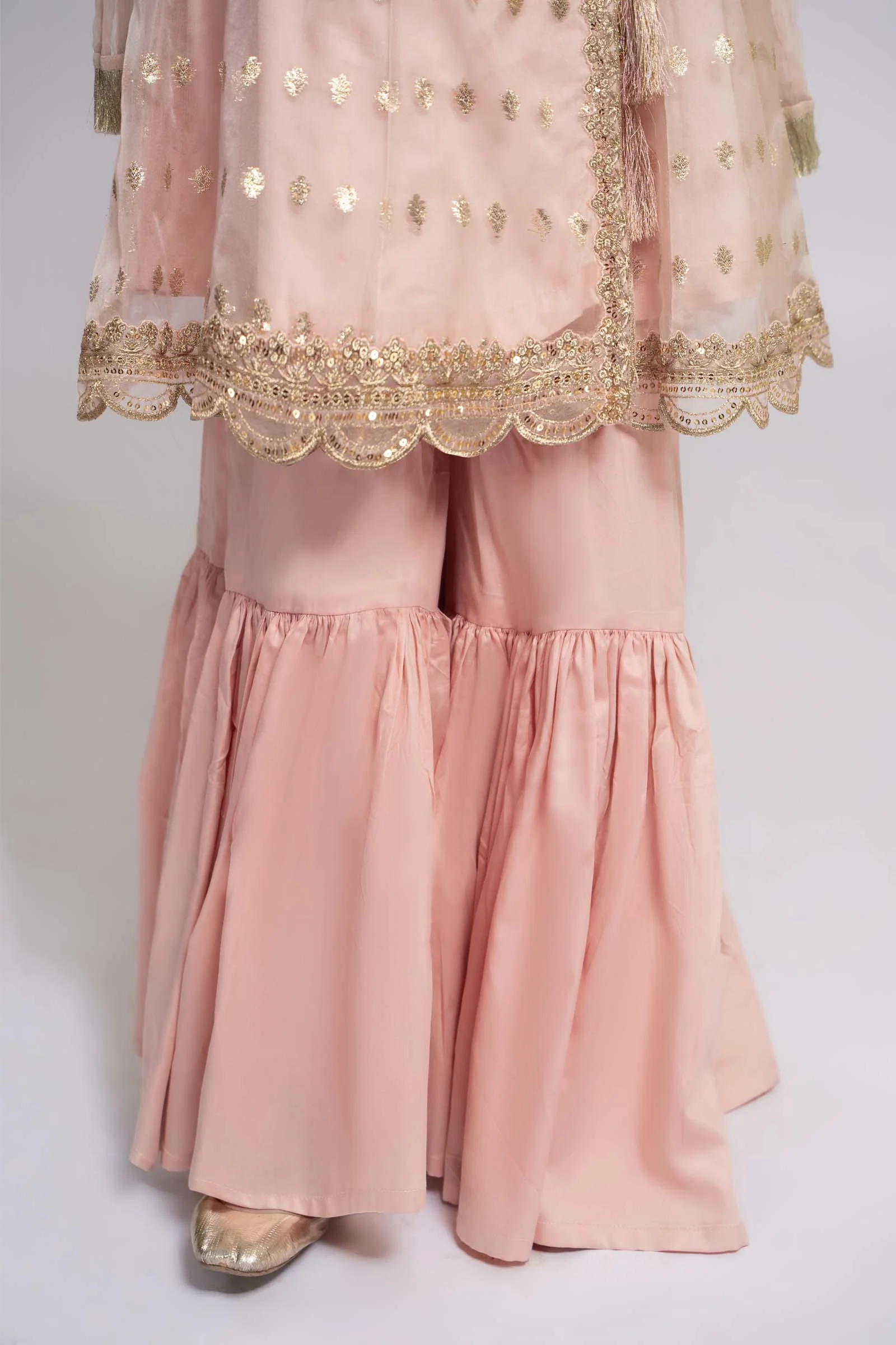 3 Piece Embroidered Organza Suit - Image 4