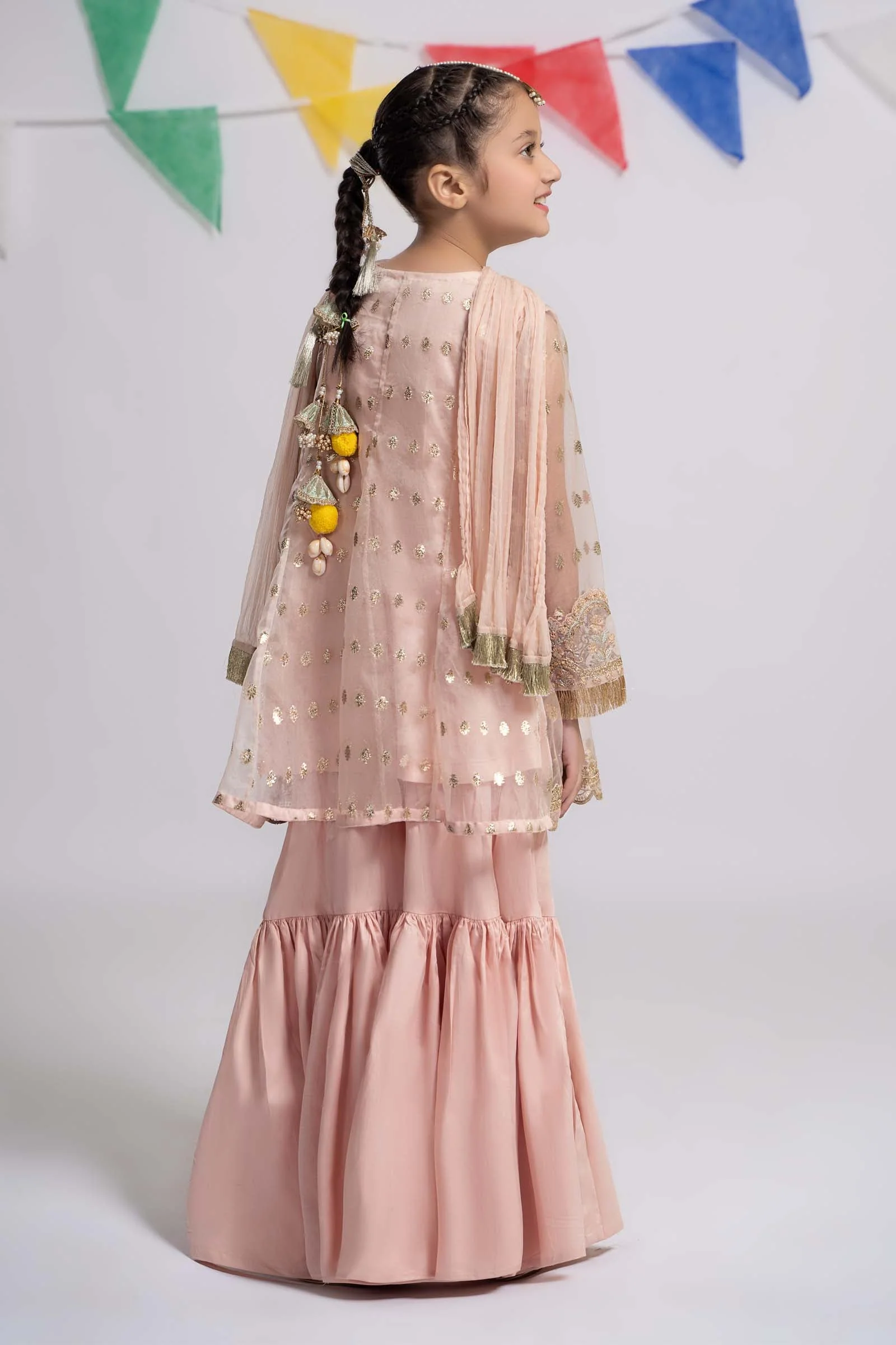 3 Piece Embroidered Organza Suit - Image 6