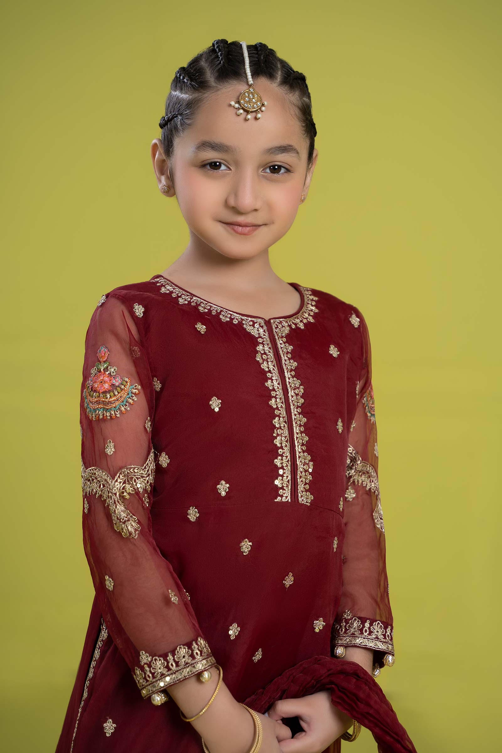 3 Piece Embroidered Organza Suit - Image 2