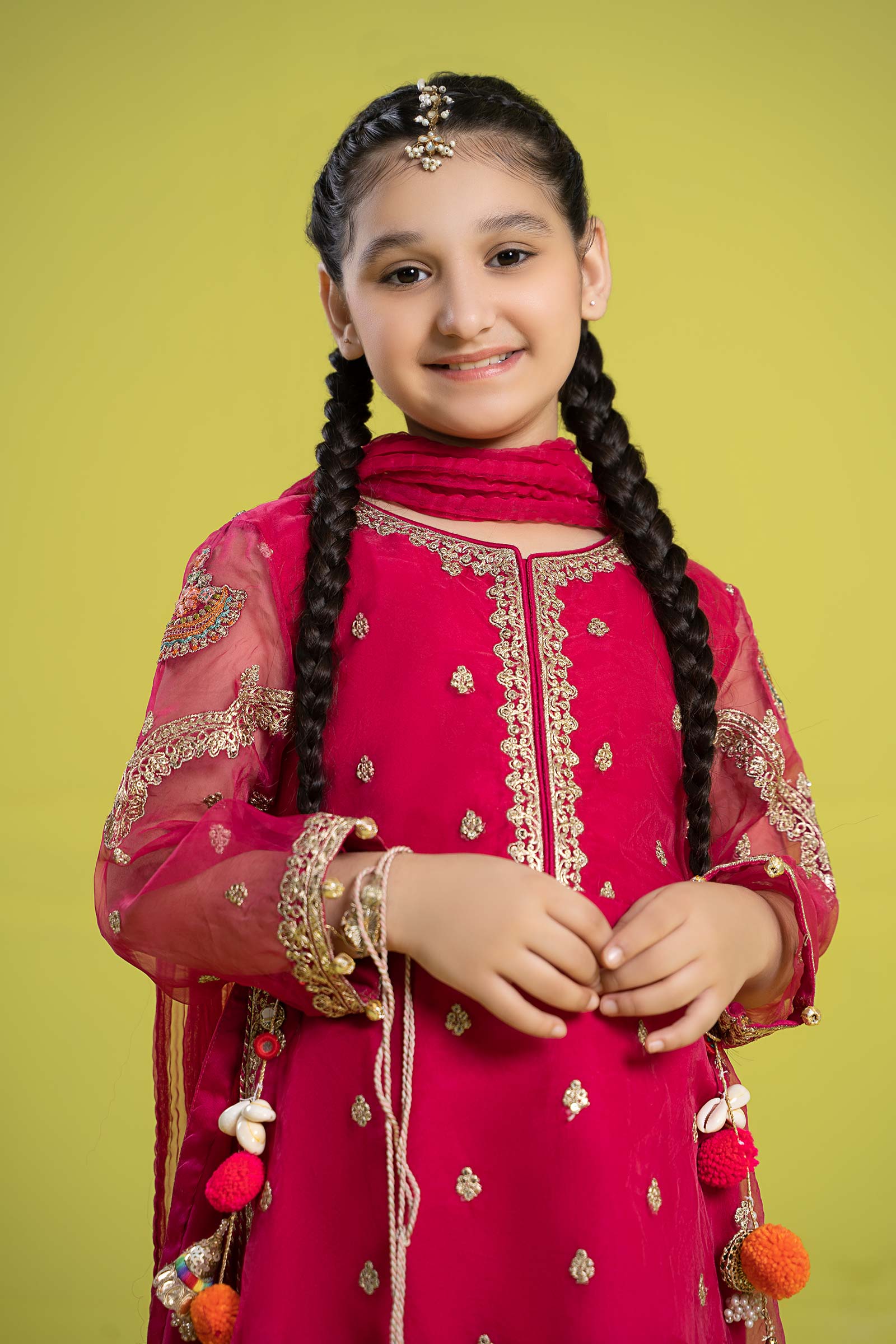 3 Piece Embroidered Organza Suit - Image 2