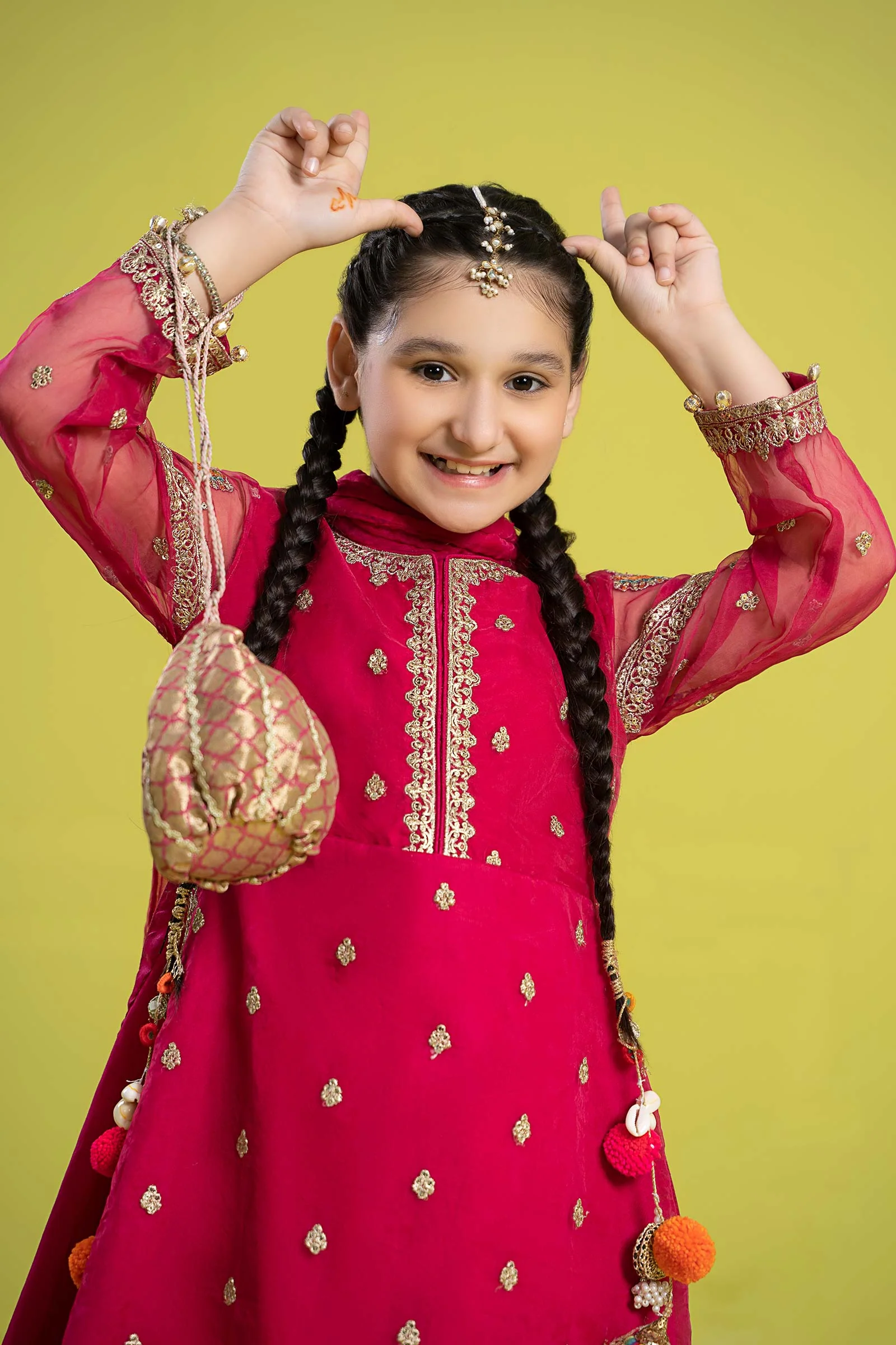 3 Piece Embroidered Organza Suit - Image 3