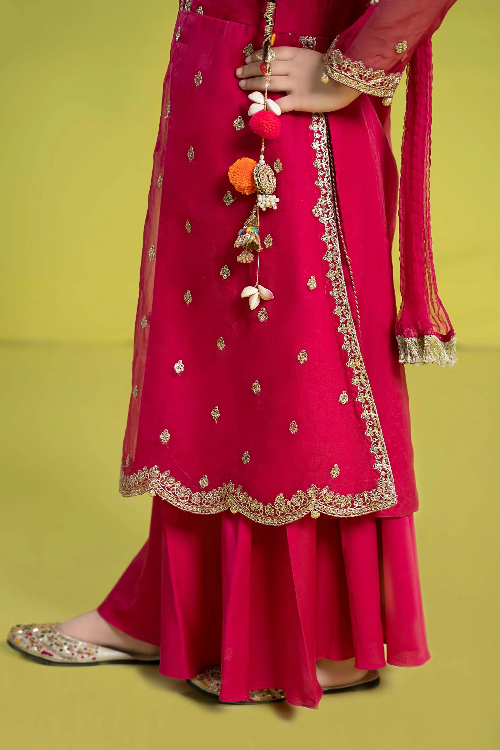 3 Piece Embroidered Organza Suit - Image 6