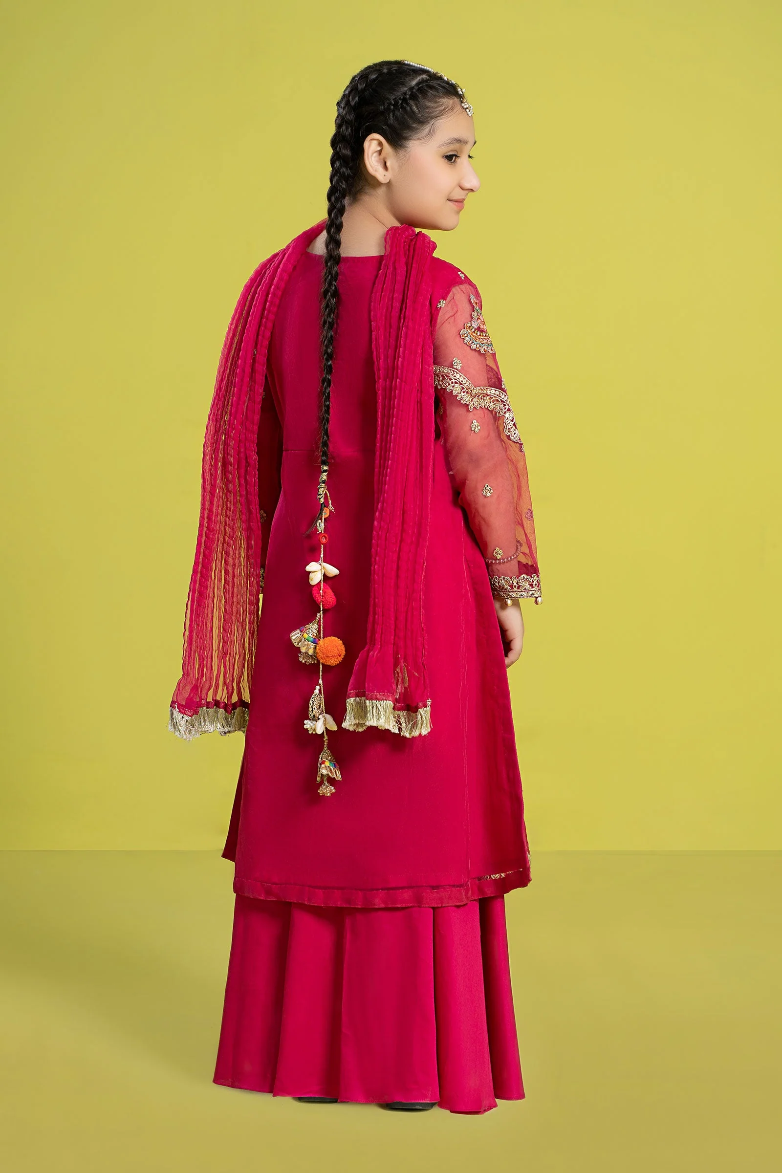 3 Piece Embroidered Organza Suit - Image 8