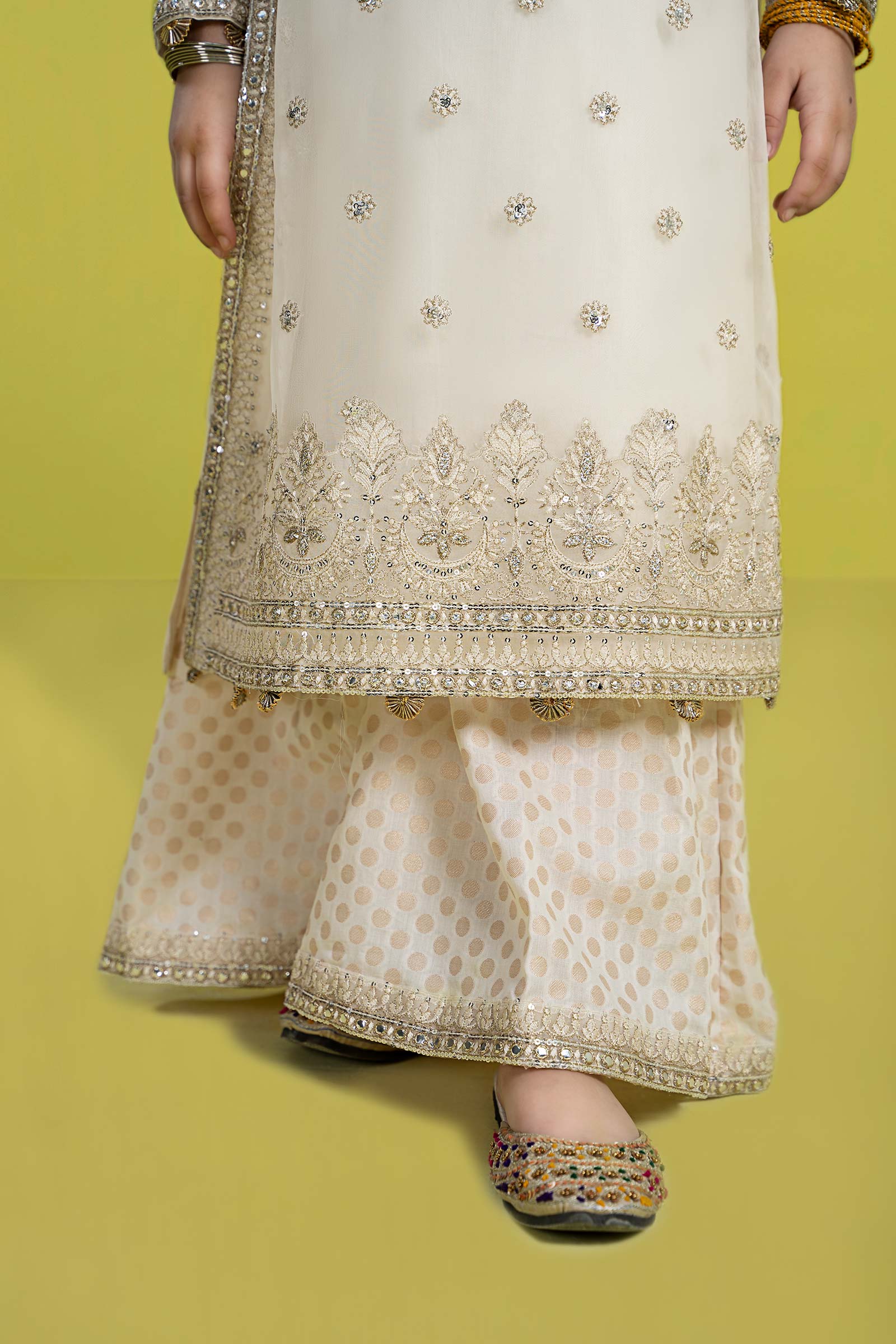 3 Piece Embroidered Organza Suit - Image 5