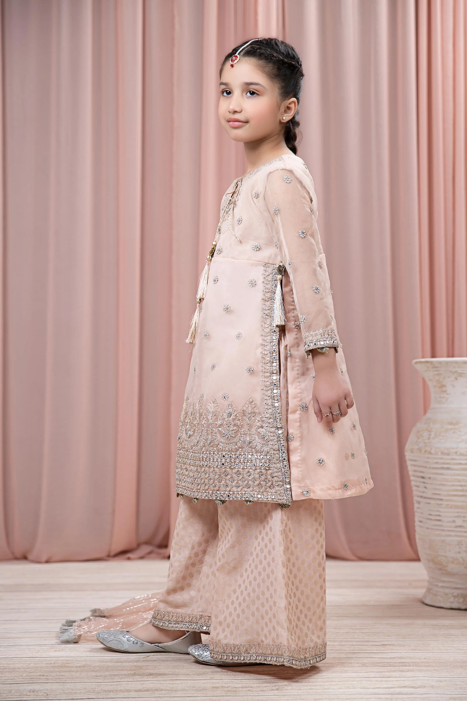 3 Piece Embroidered Organza Suit - Image 5