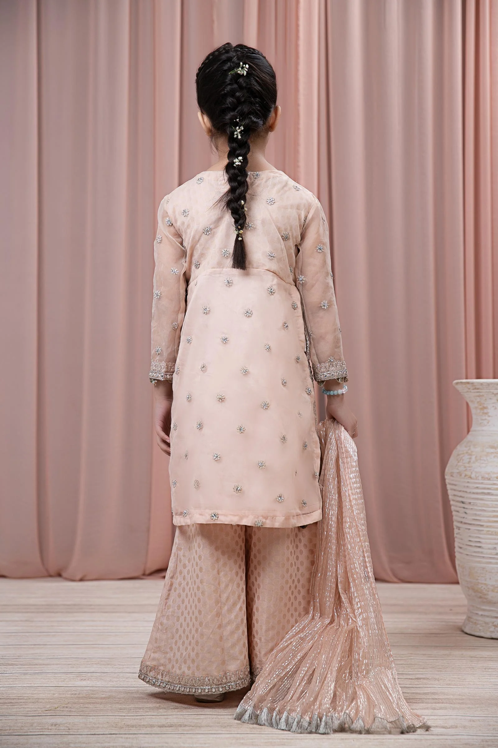 3 Piece Embroidered Organza Suit - Image 6