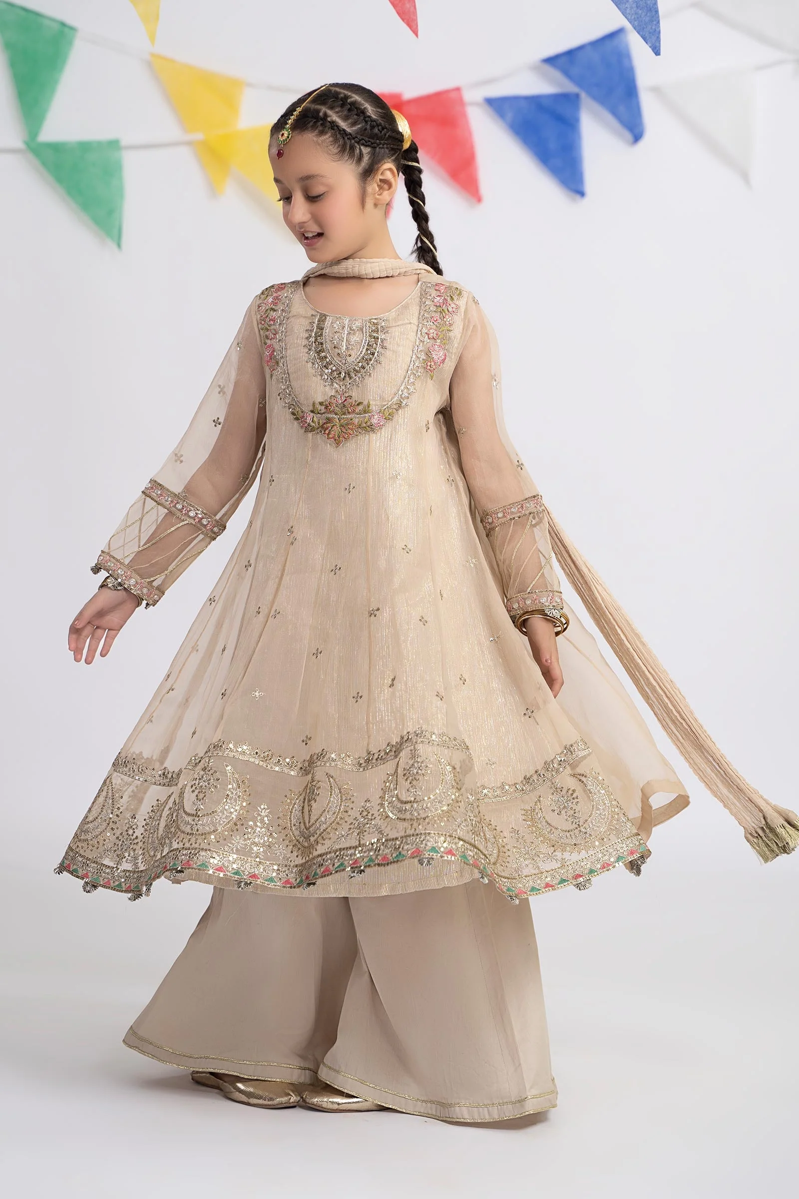 3 Piece Embroidered Organza Suit - Image 7