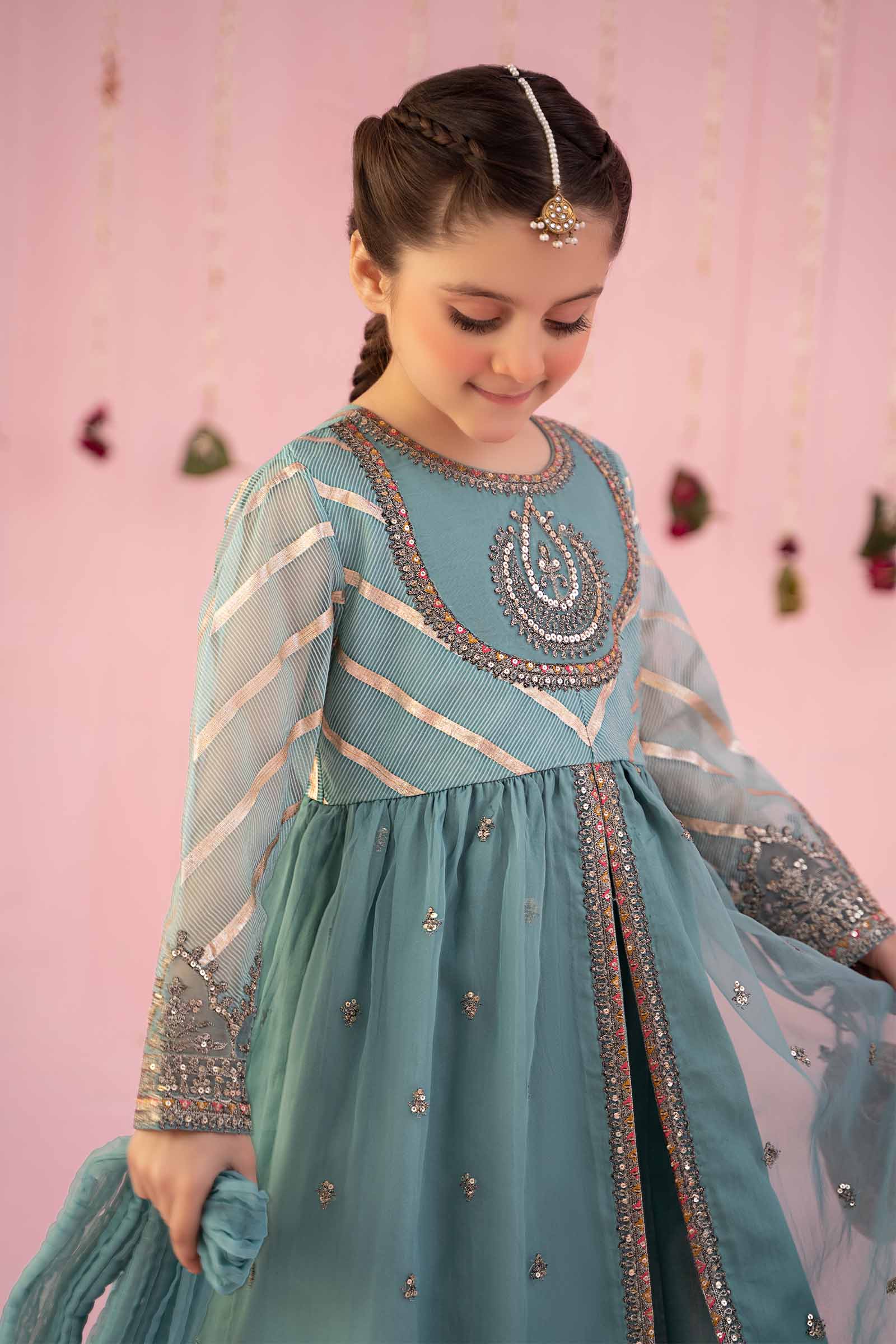 3 Piece Embroidered Organza Suit - Image 2