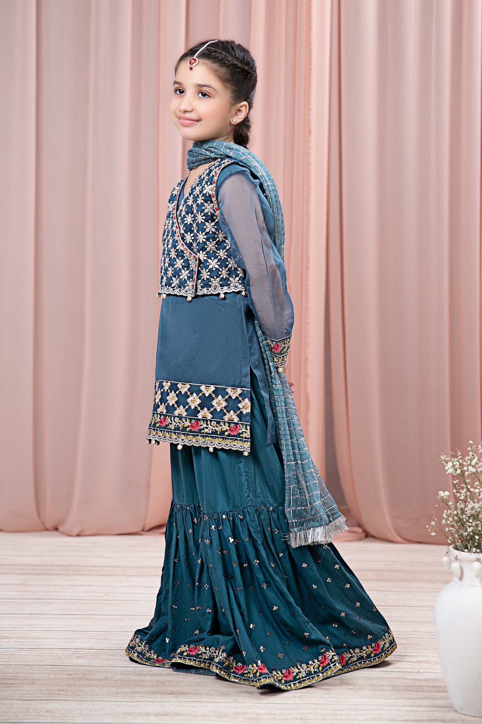 3 Piece Embroidered Organza Suit - Image 5