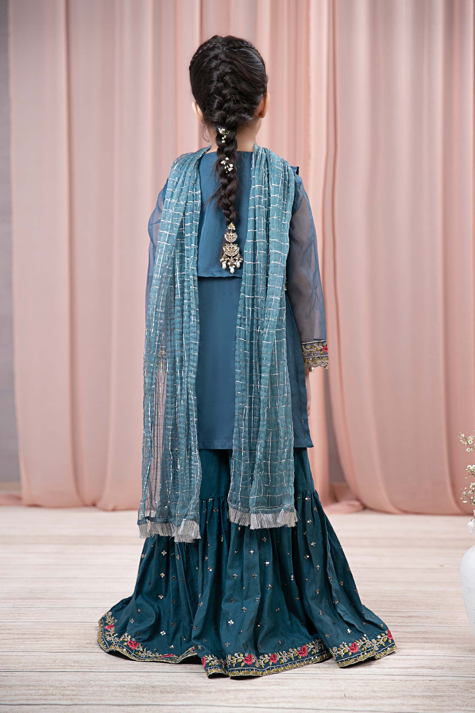 3 Piece Embroidered Organza Suit - Image 6