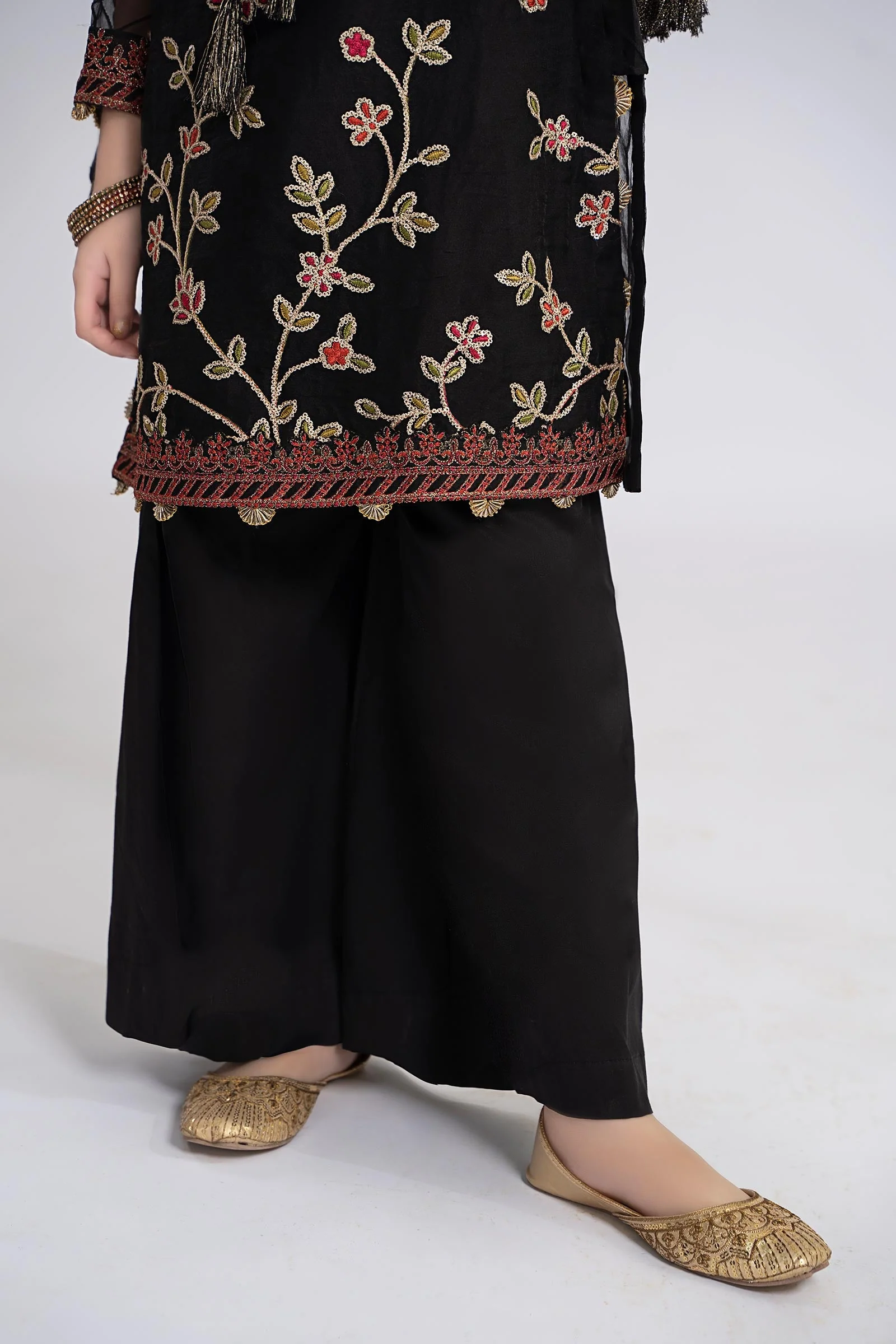 3 Piece Embroidered Organza Suit - Image 5