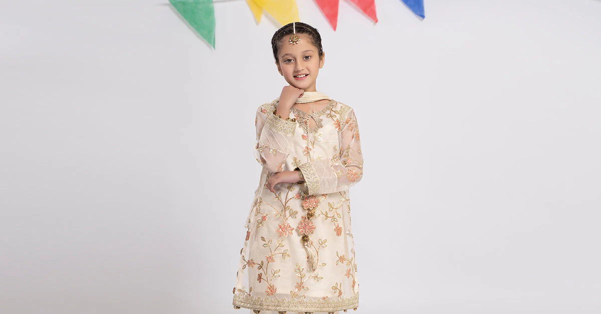 3 Piece Embroidered Organza Suit - Image 7