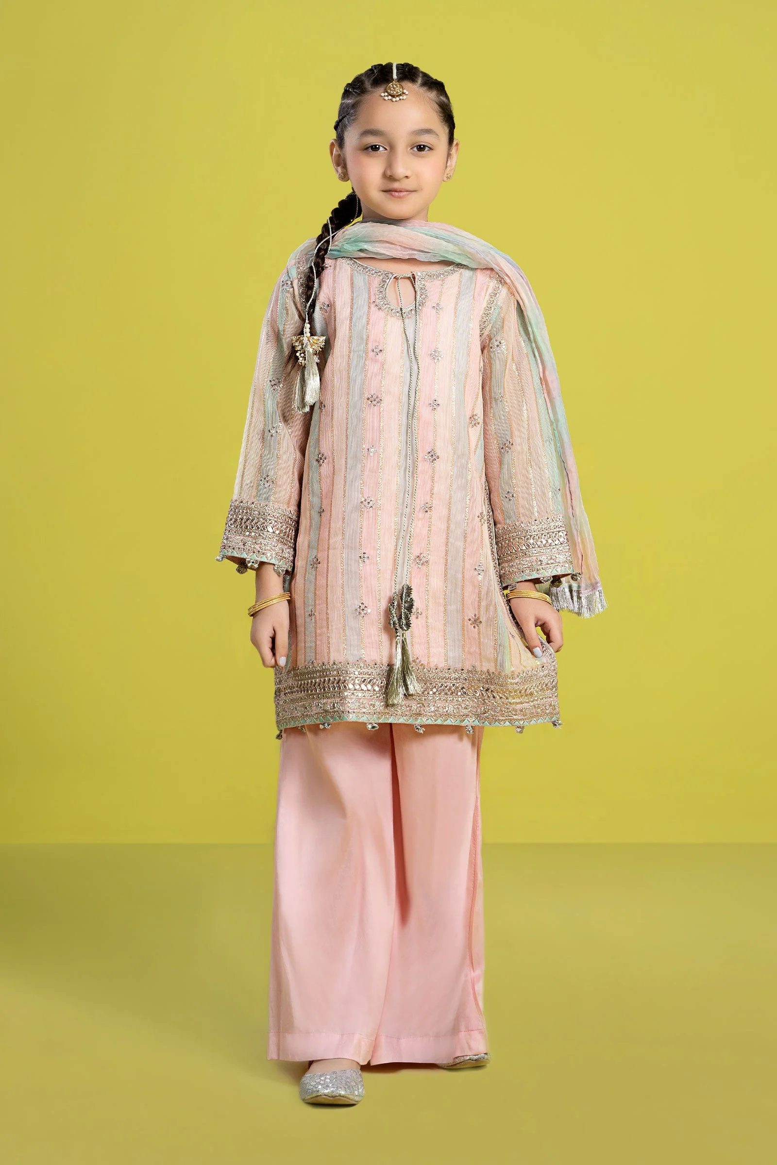 3 Piece Embroidered Yarn Dyed Suit
