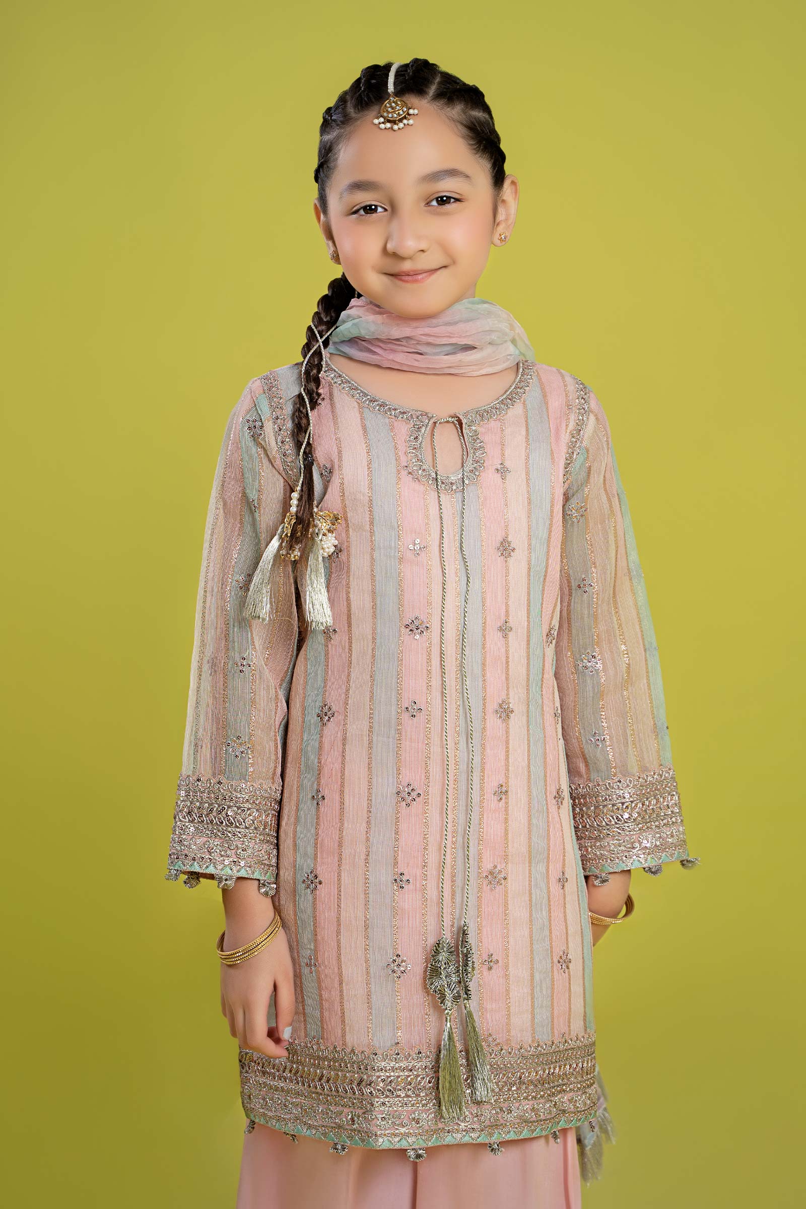 3 Piece Embroidered Yarn Dyed Suit - Image 2