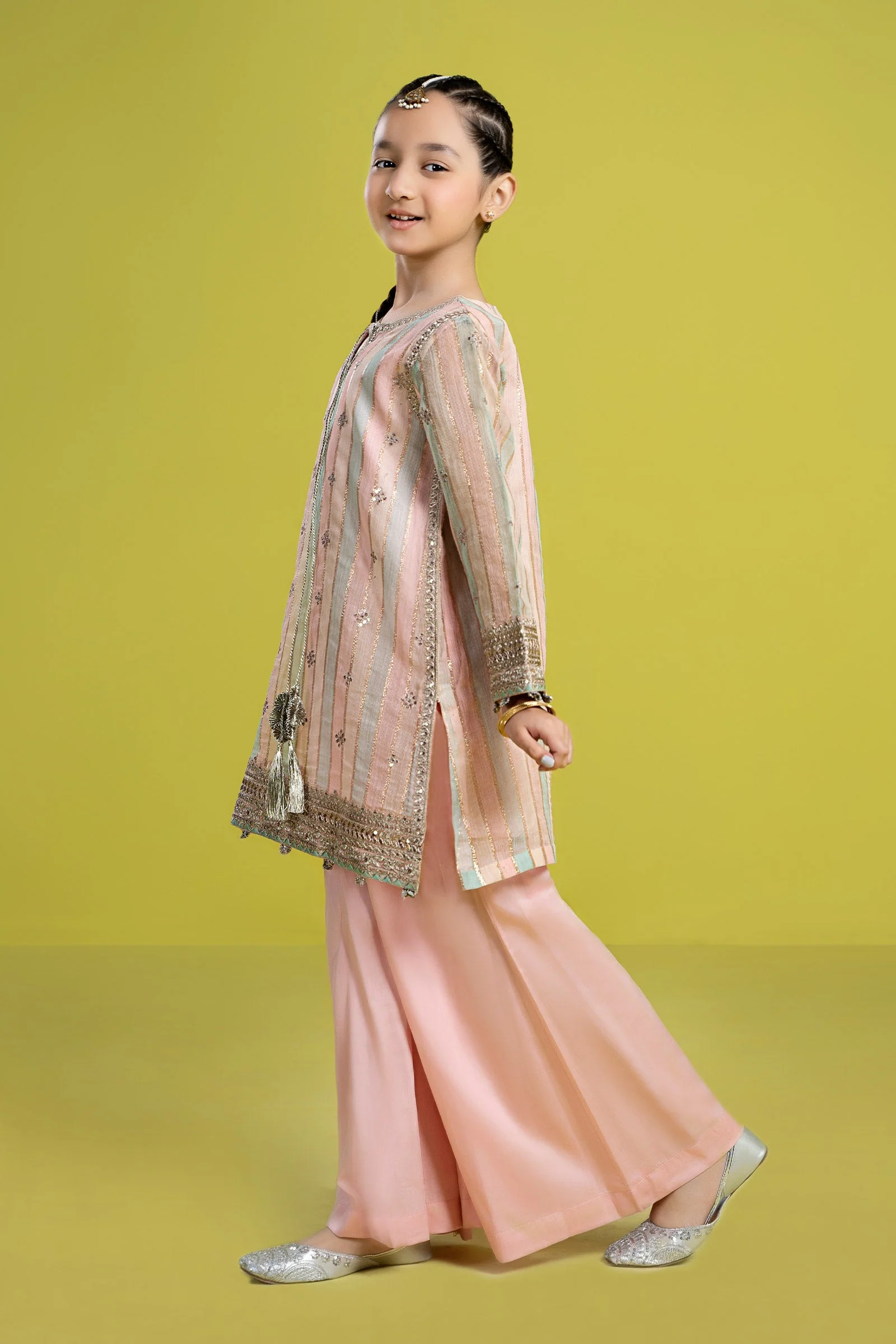 3 Piece Embroidered Yarn Dyed Suit - Image 5