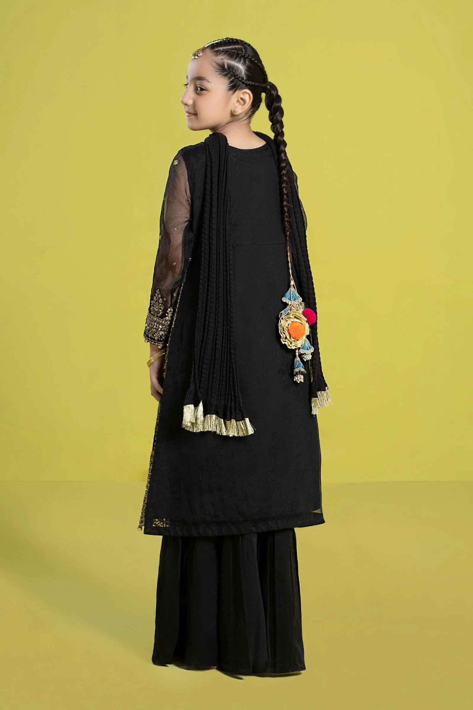 3 Piece Embroidered Organza Suit - Image 7