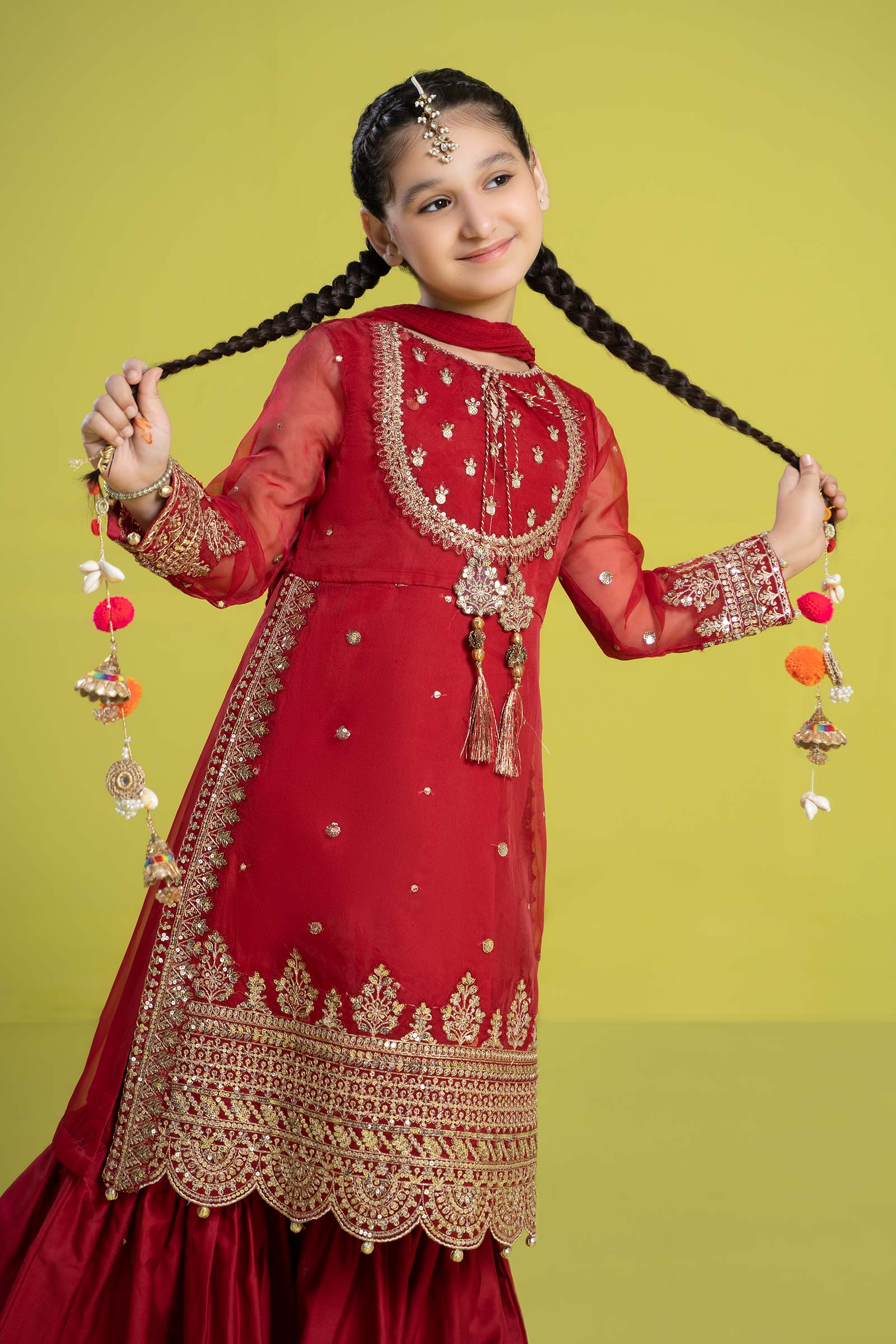 3 Piece Embroidered Organza Suit - Image 7
