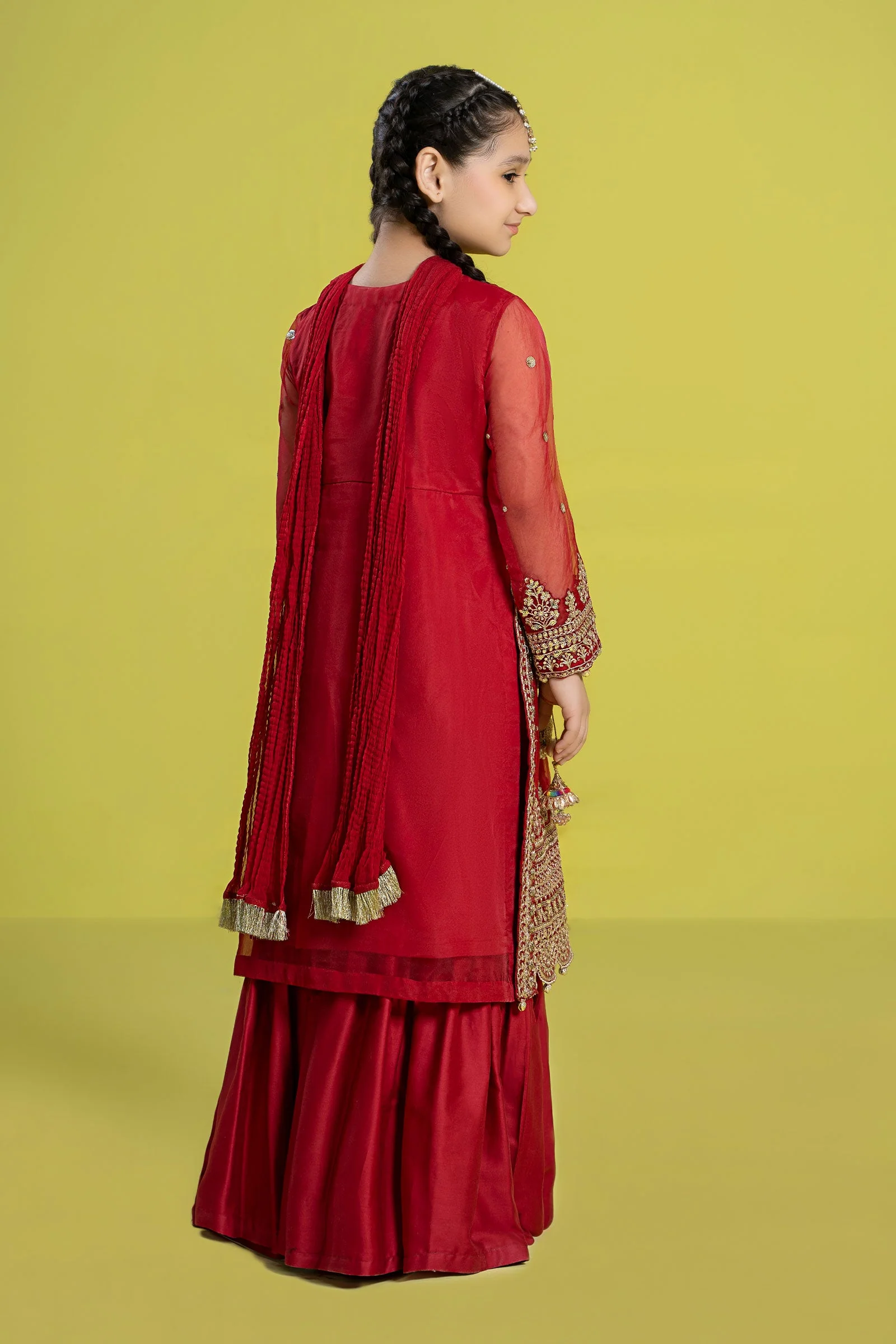 3 Piece Embroidered Organza Suit - Image 9