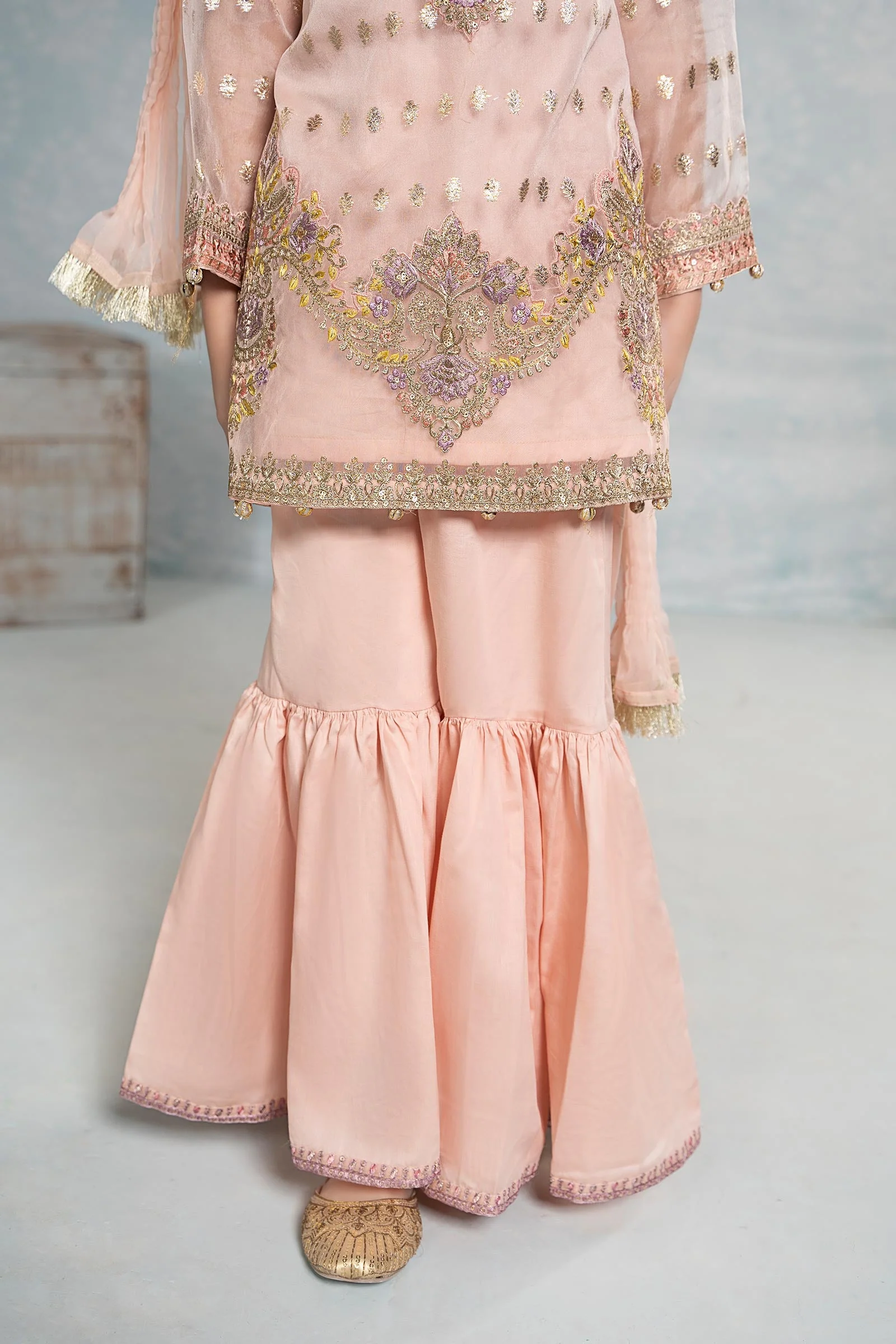 3 Piece Embroidered Organza Suit - Image 5