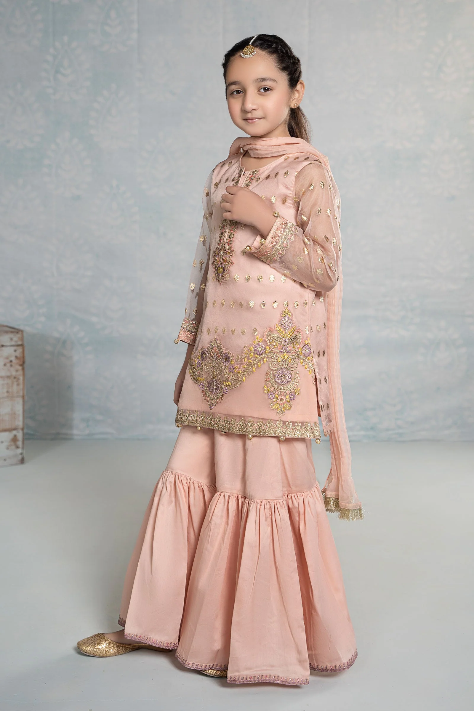 3 Piece Embroidered Organza Suit - Image 6
