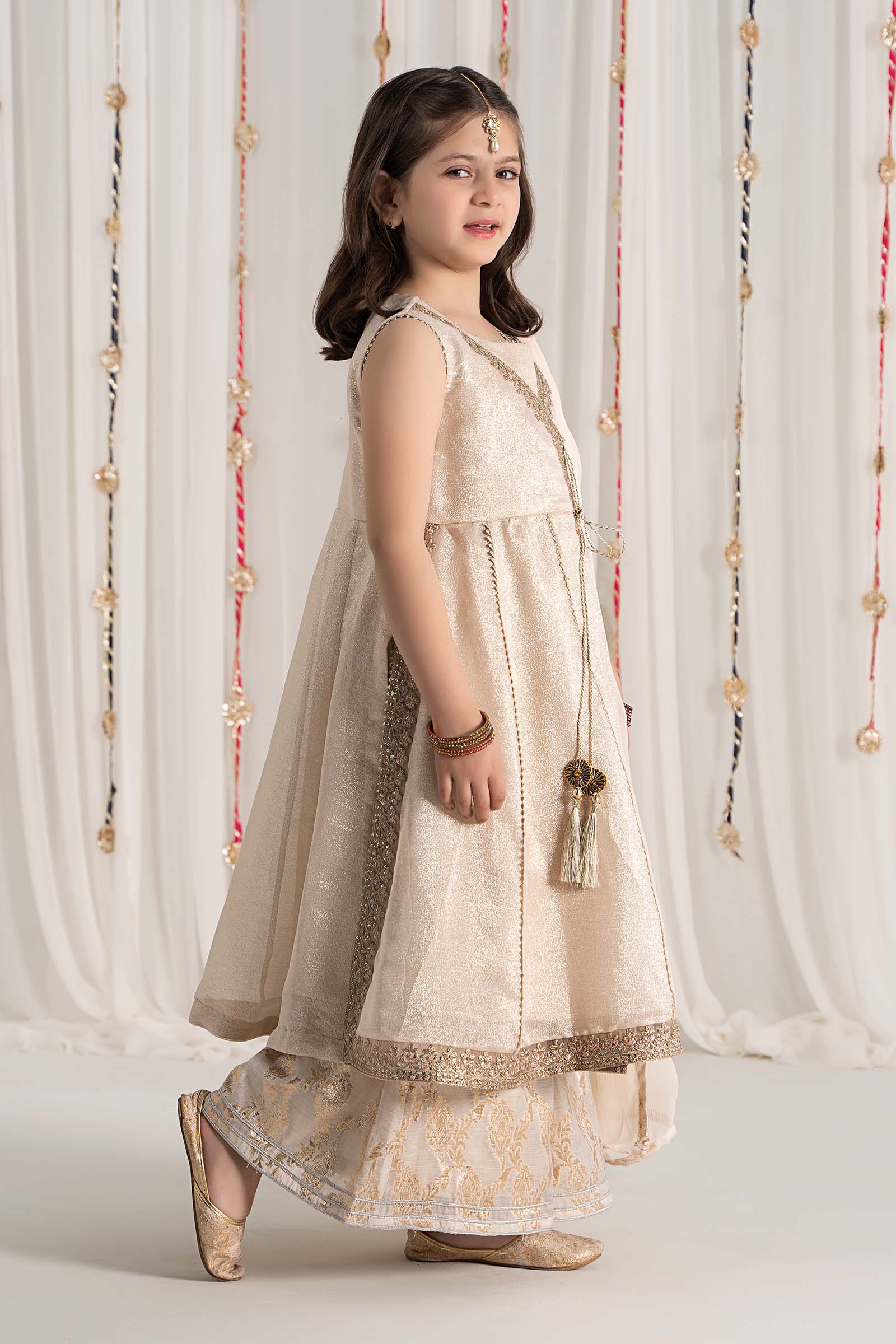 3 Piece Embroidered Cotton Staple Zari Suit - Image 2
