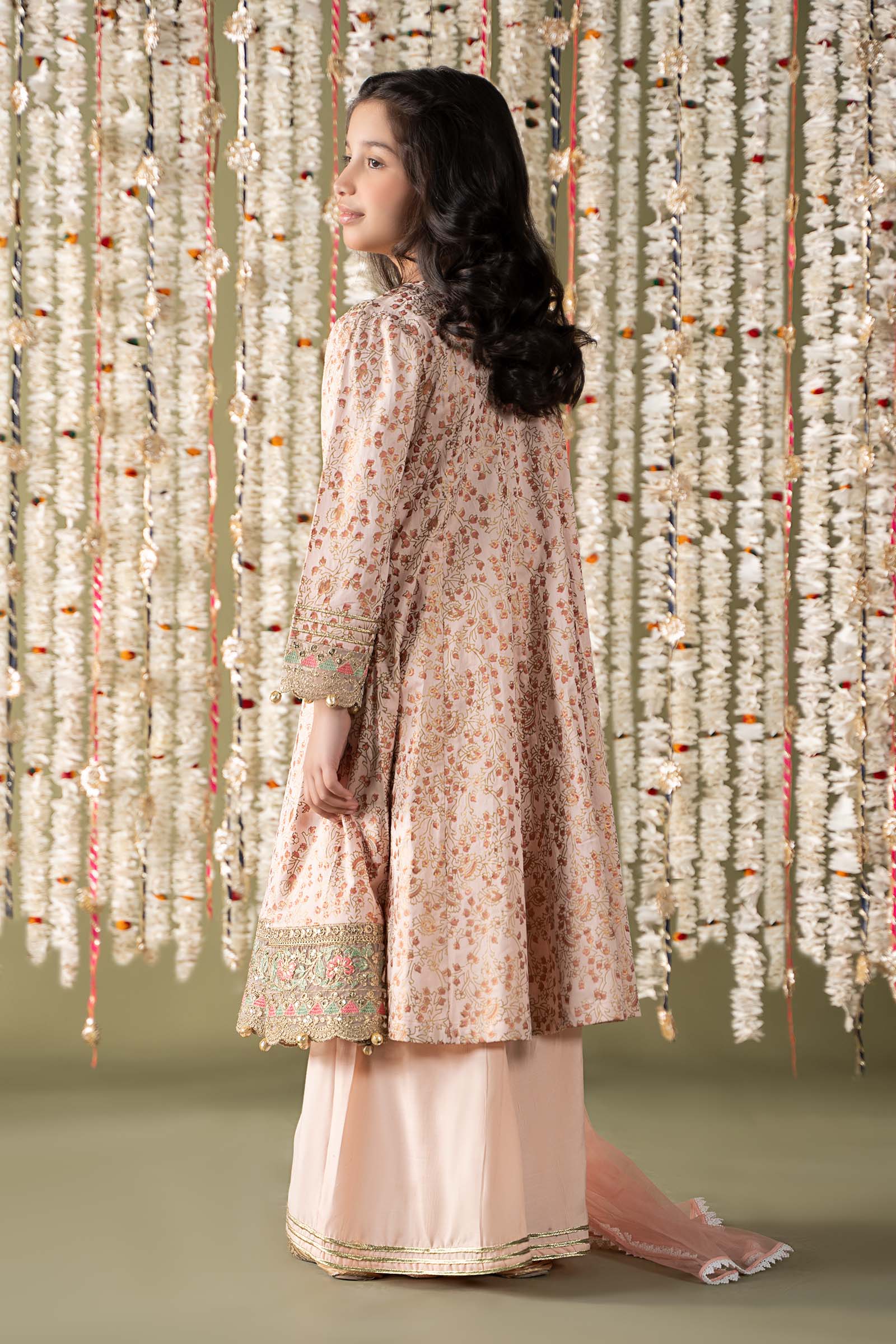 3 Piece Embroidered Cotton Satin Suit - Image 11