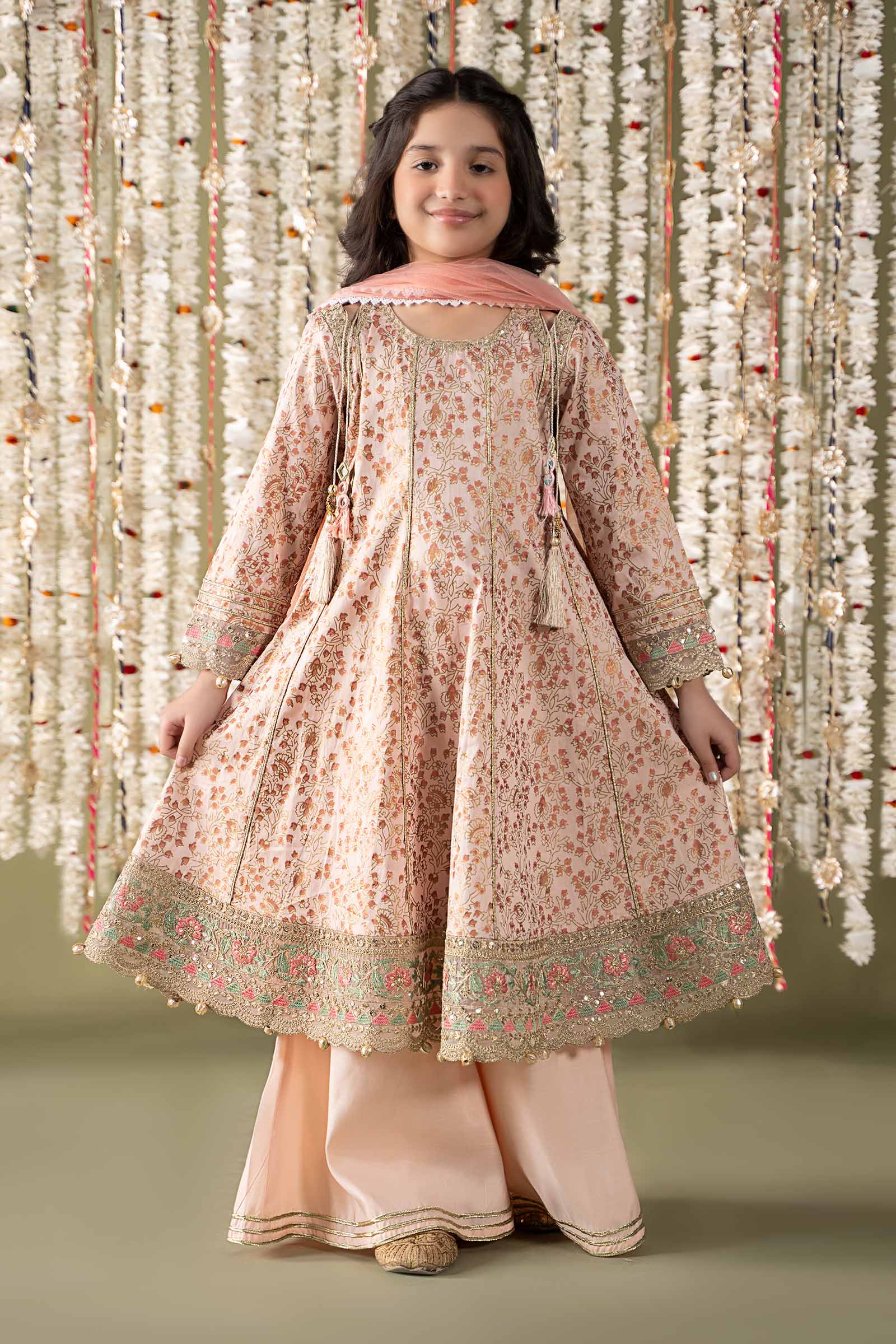 3 Piece Embroidered Cotton Satin Suit - Image 6