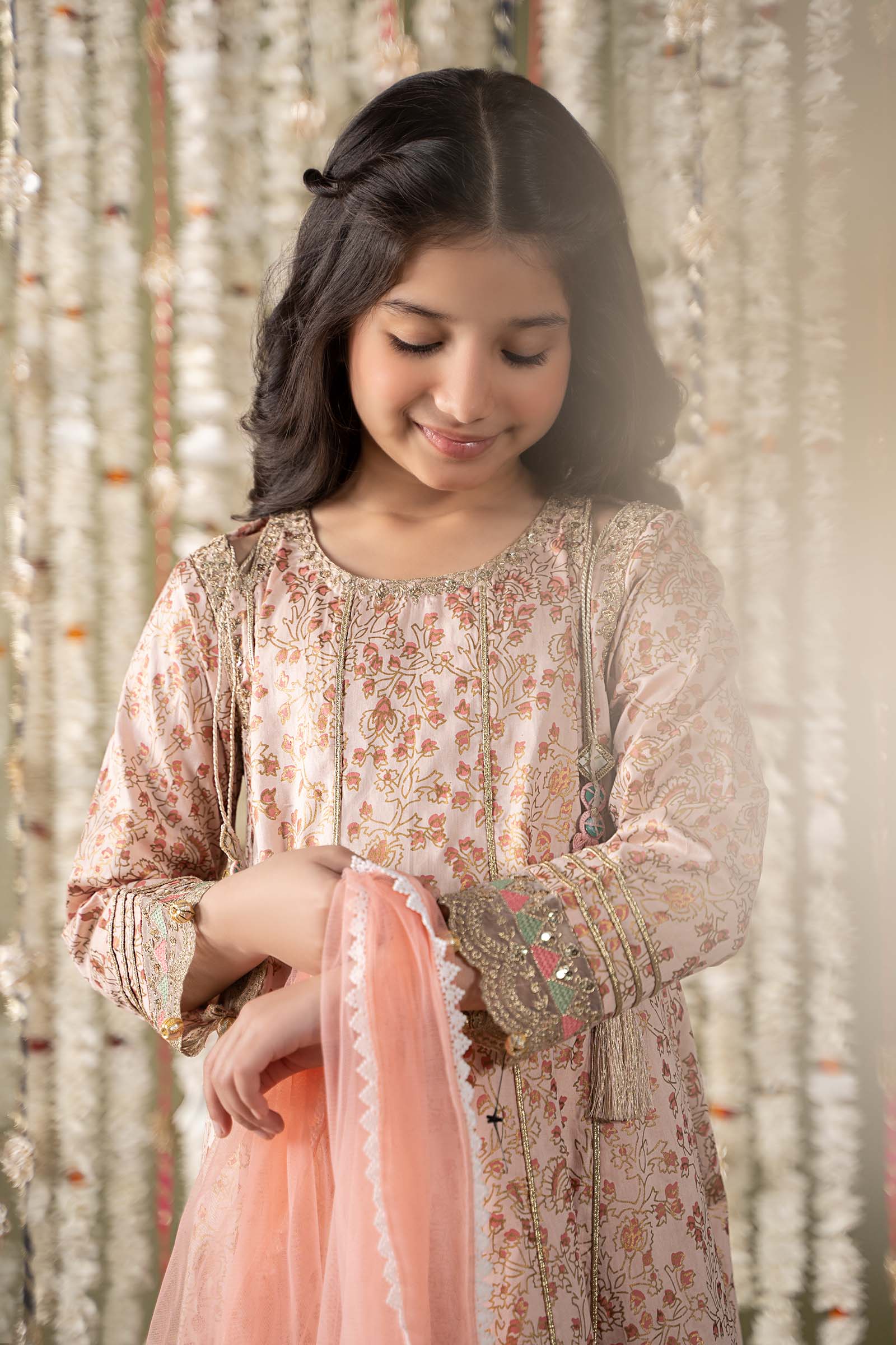 3 Piece Embroidered Cotton Satin Suit - Image 7