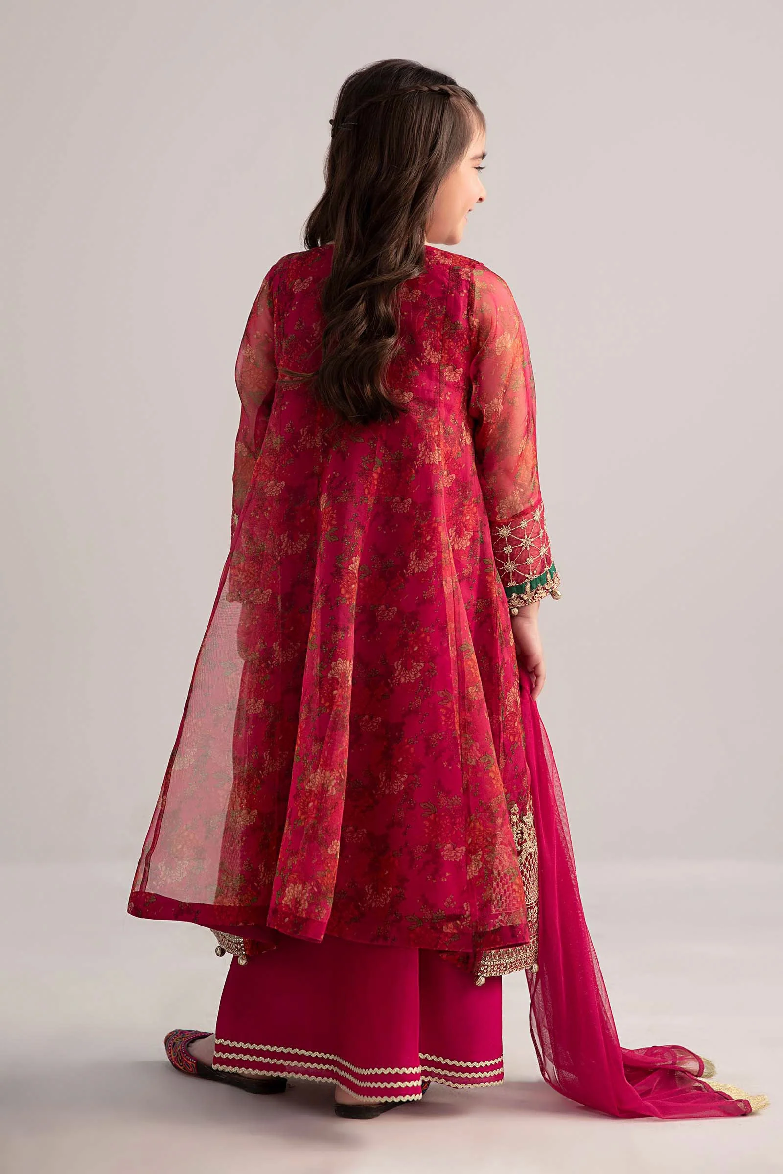 3 Piece Embroidered Poly Organza Suit - Image 6