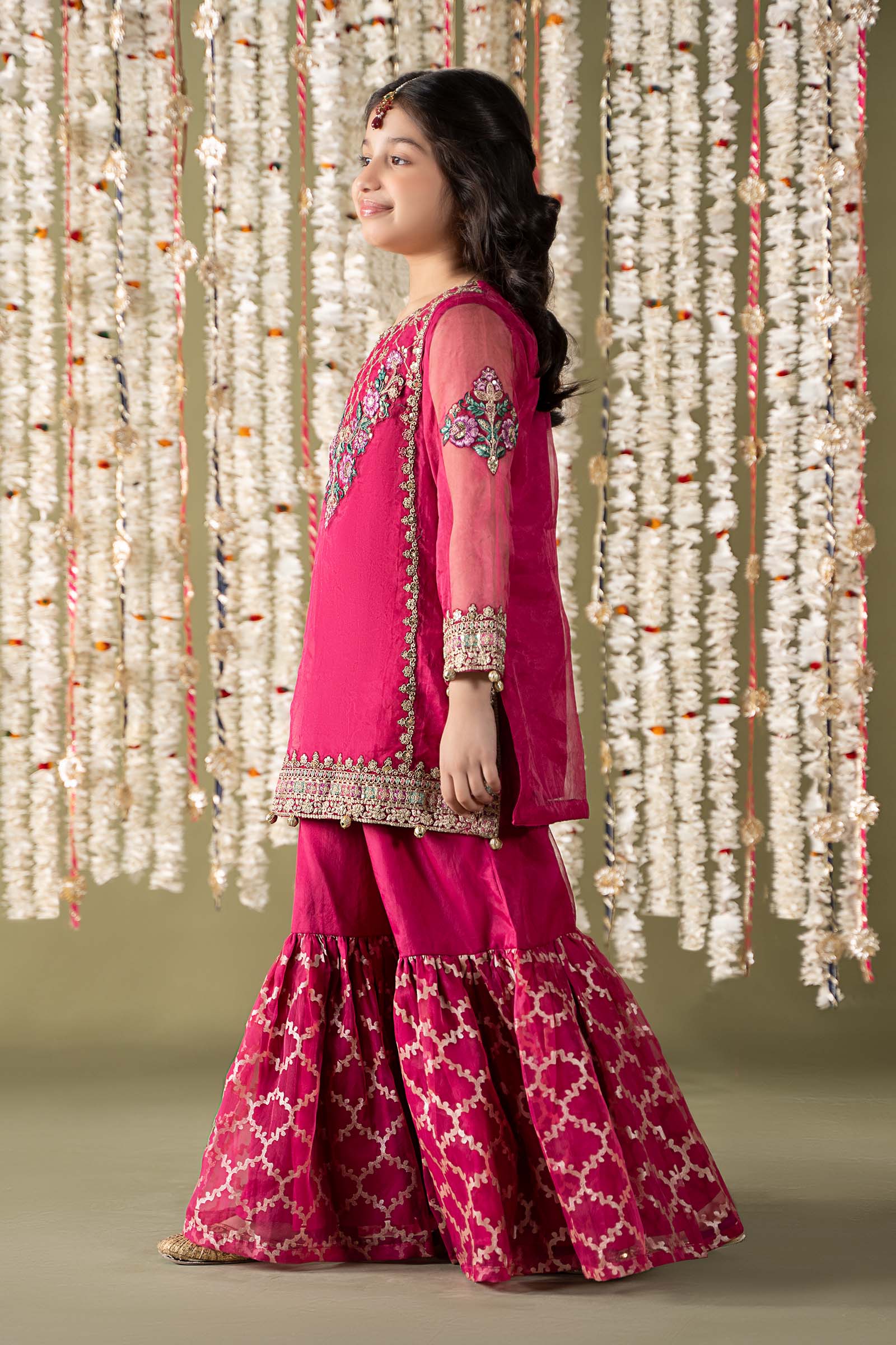 3 Piece Embroidered Organza Suit - Image 4
