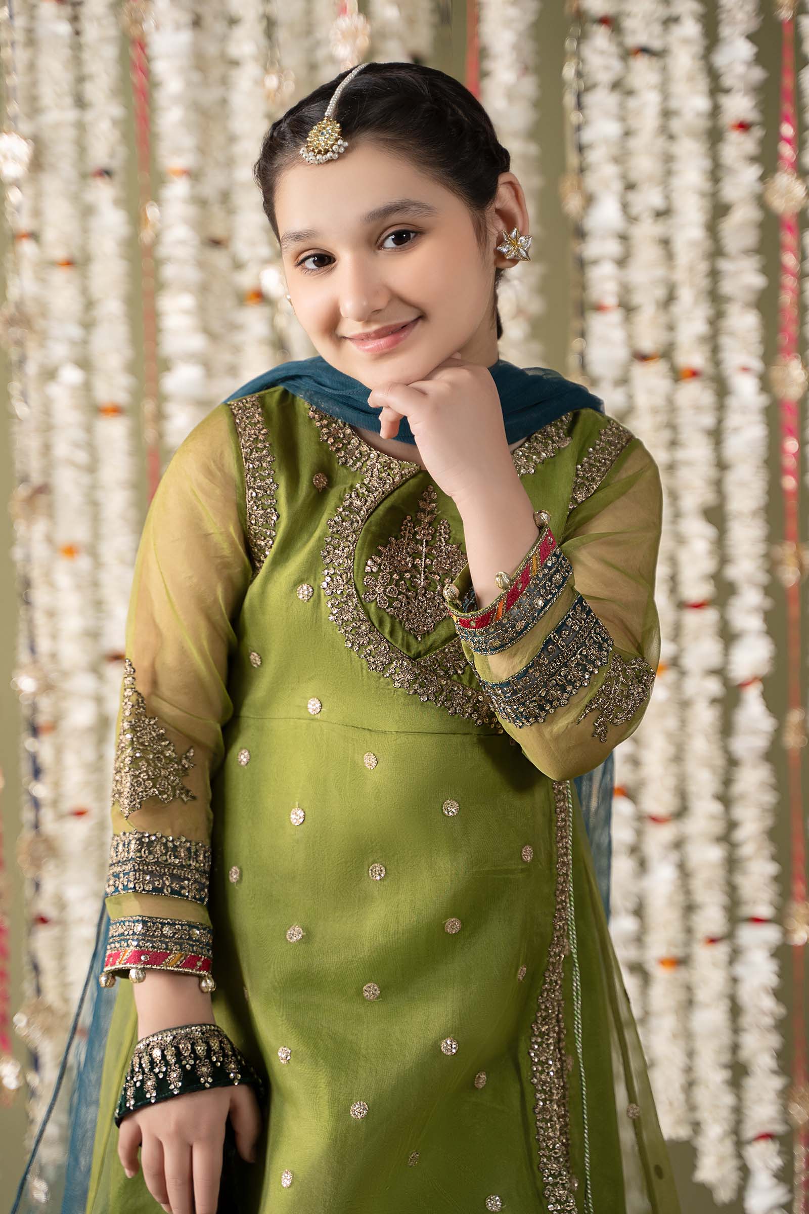 3 Piece Embroidered Organza Suit - Image 5