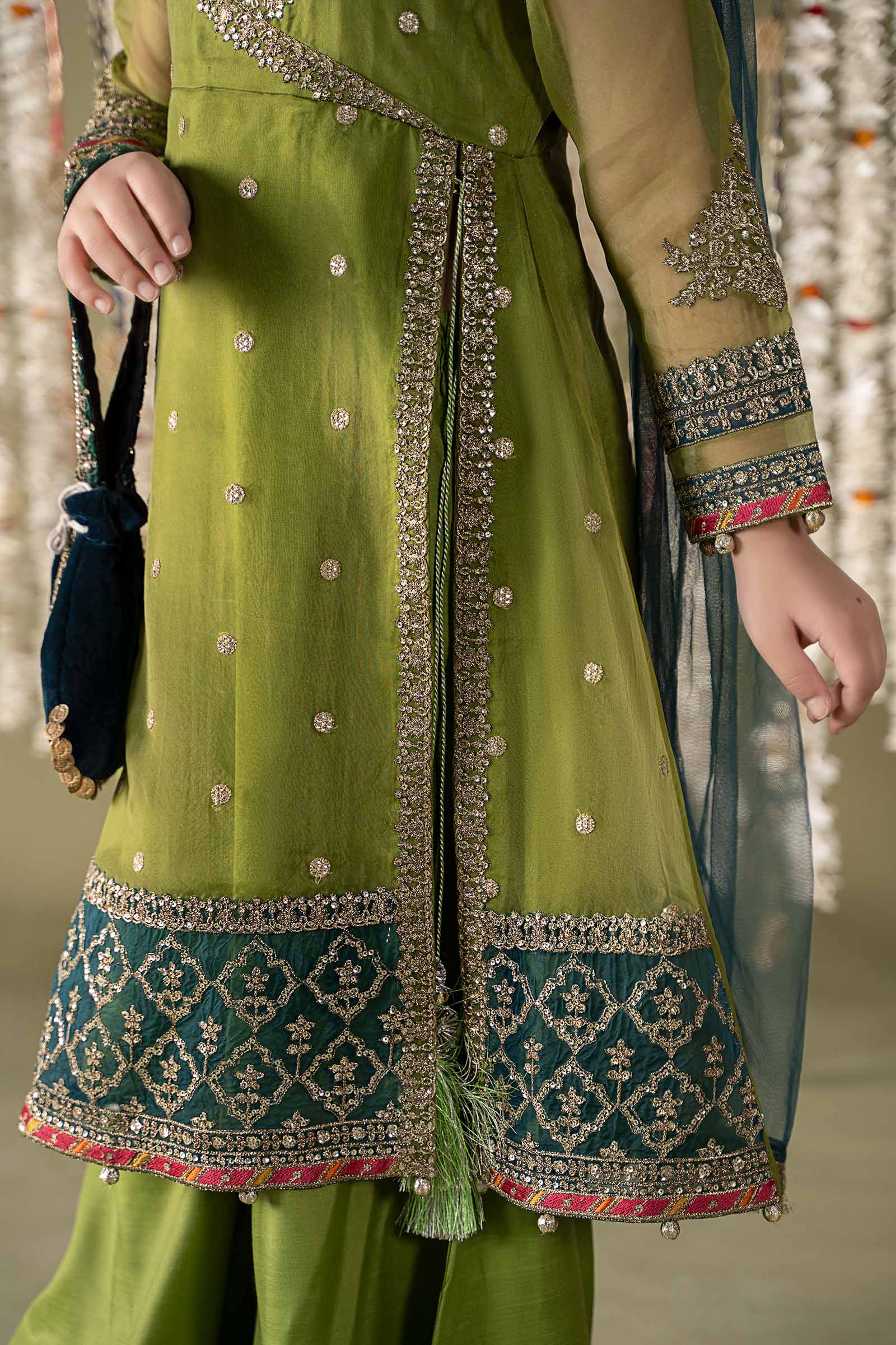 3 Piece Embroidered Organza Suit - Image 9