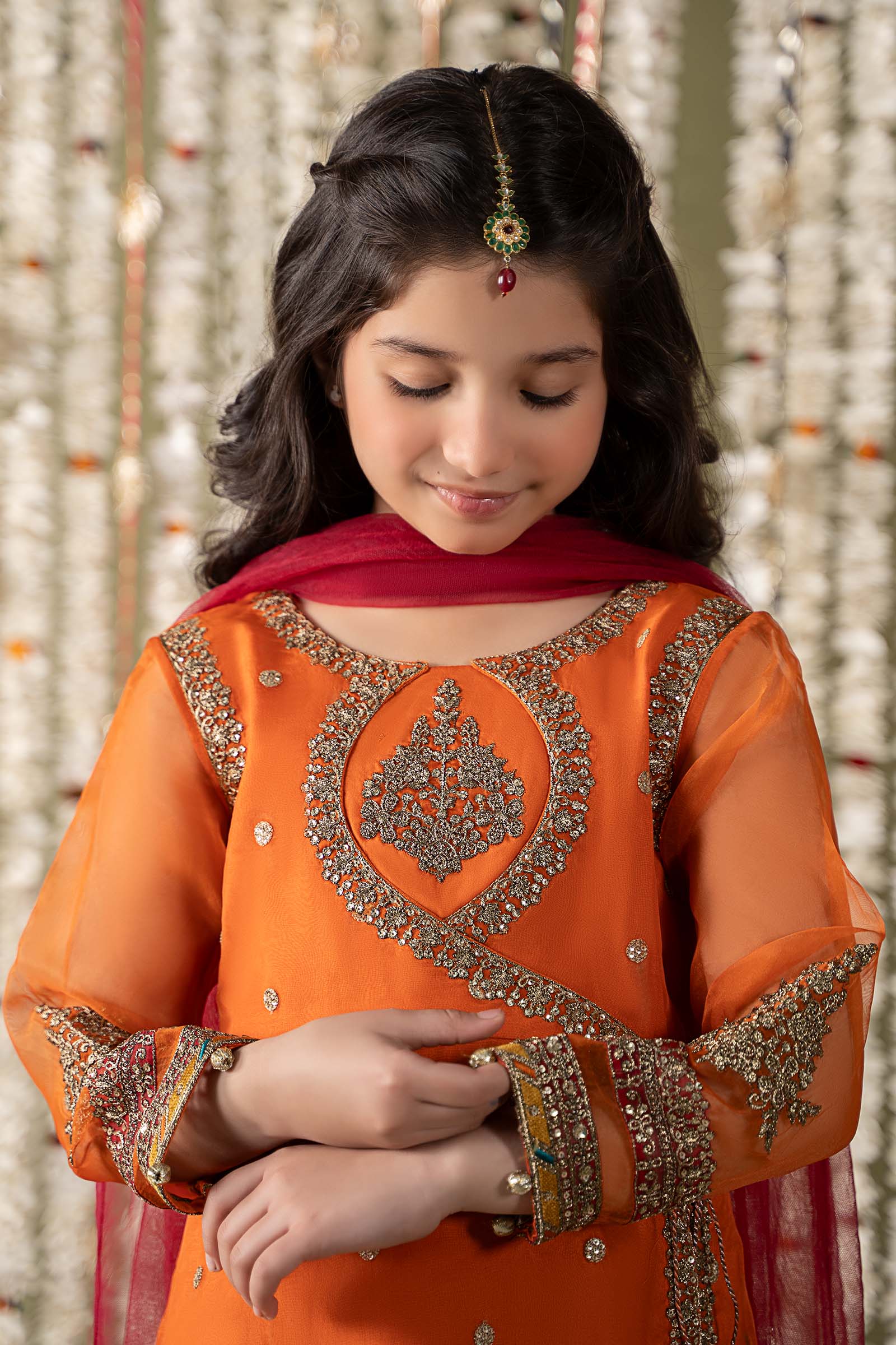 3 Piece Embroidered Organza Suit - Image 2