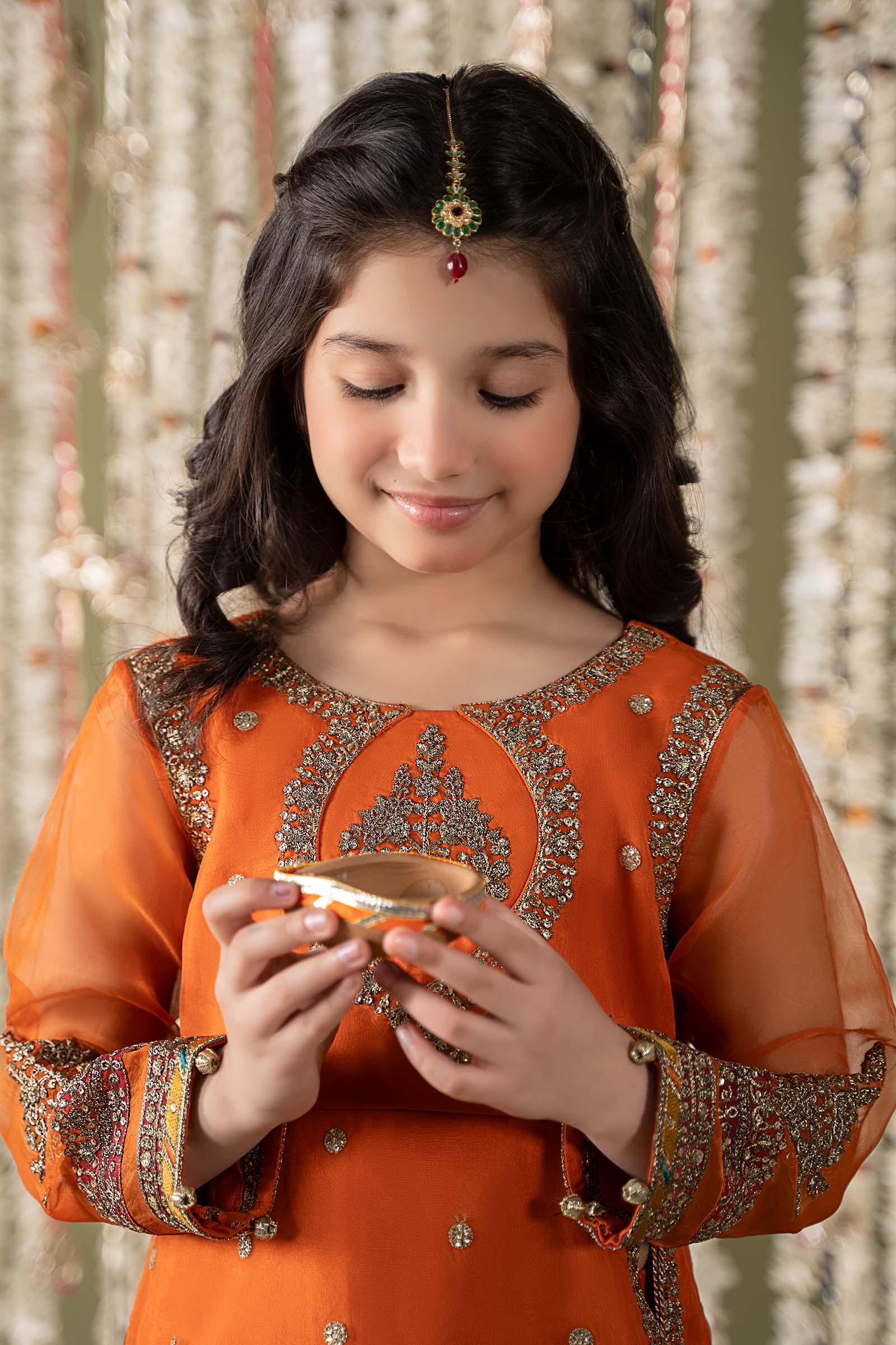 3 Piece Embroidered Organza Suit - Image 3