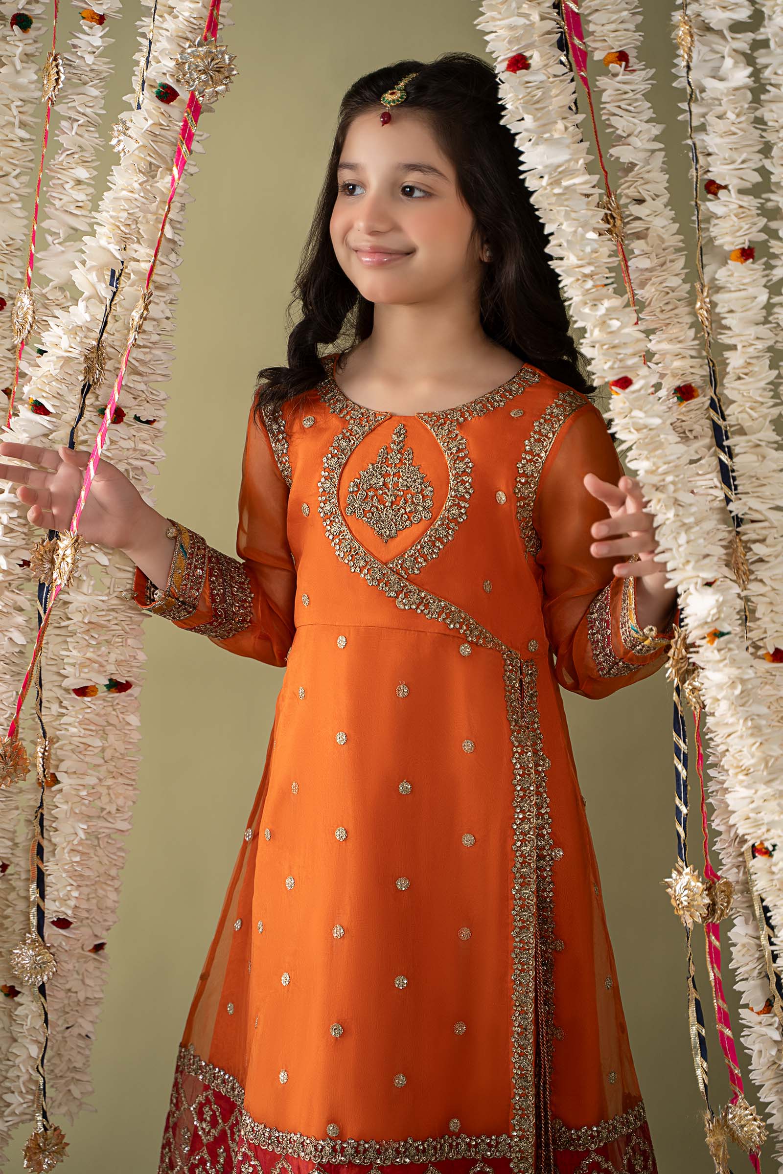 3 Piece Embroidered Organza Suit - Image 4