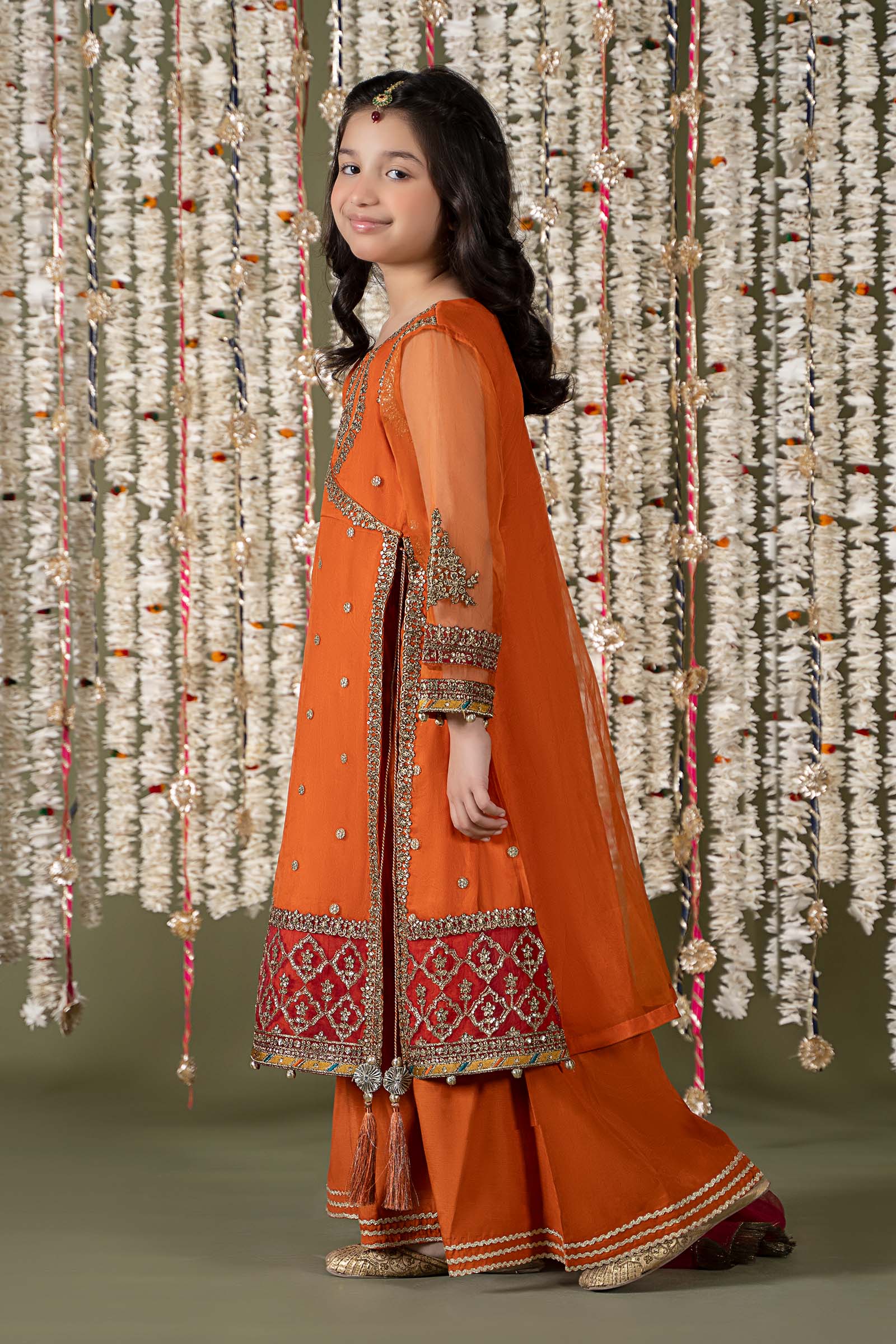 3 Piece Embroidered Organza Suit - Image 6