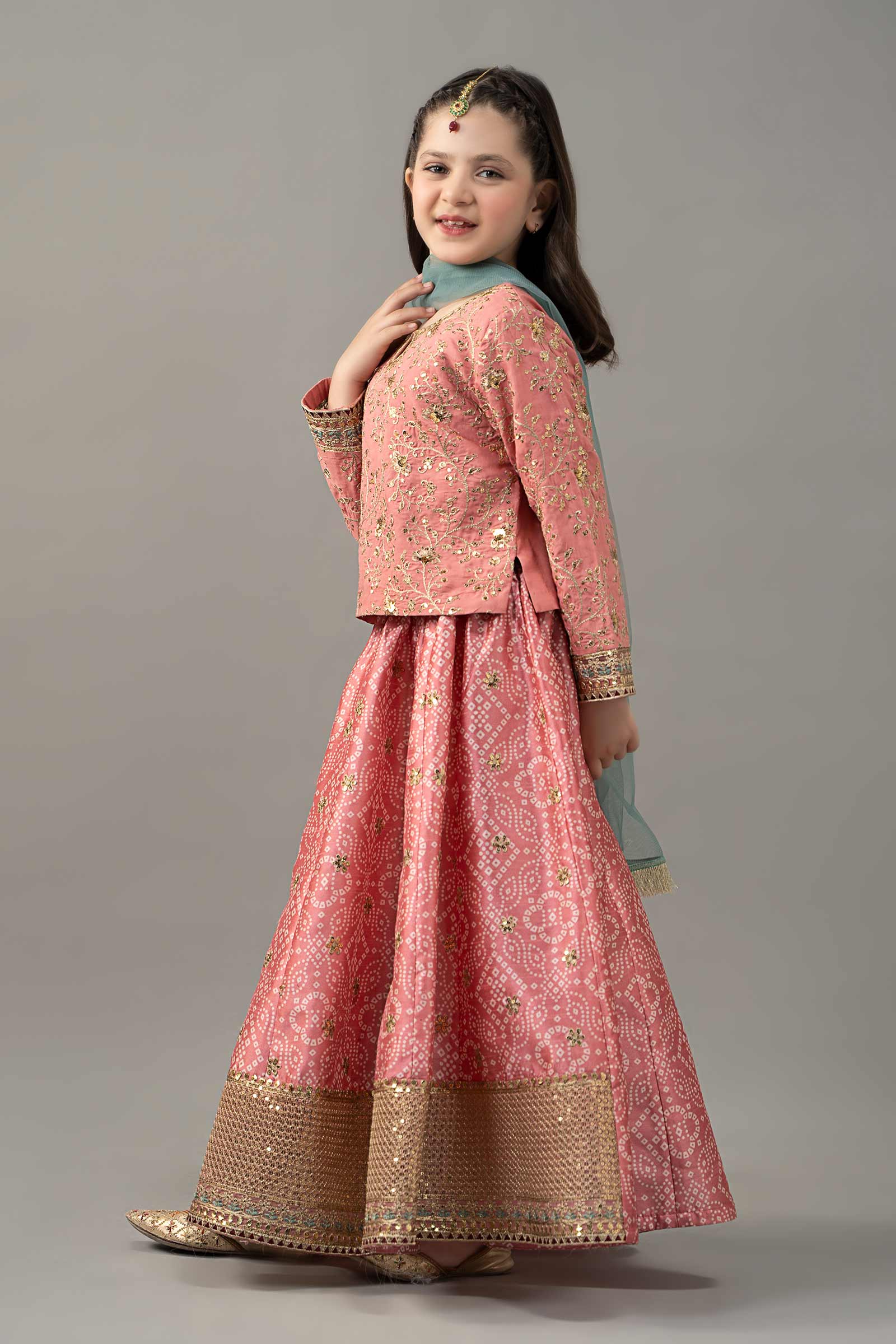 3 Piece Embroidered Raw Silk Suit - Image 6