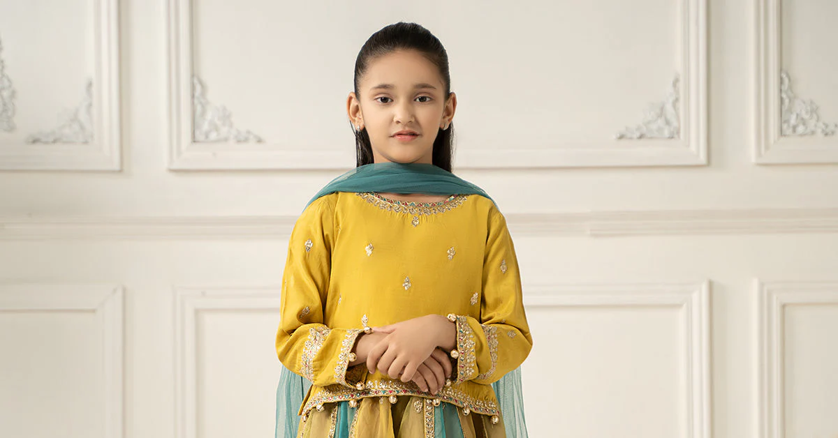 3 Piece Embroidered Raw Silk Suit - Image 7