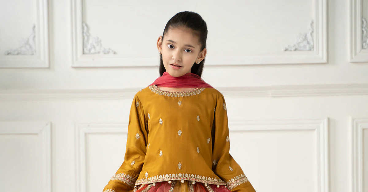 3 Piece Embroidered Raw Silk Suit - Image 7