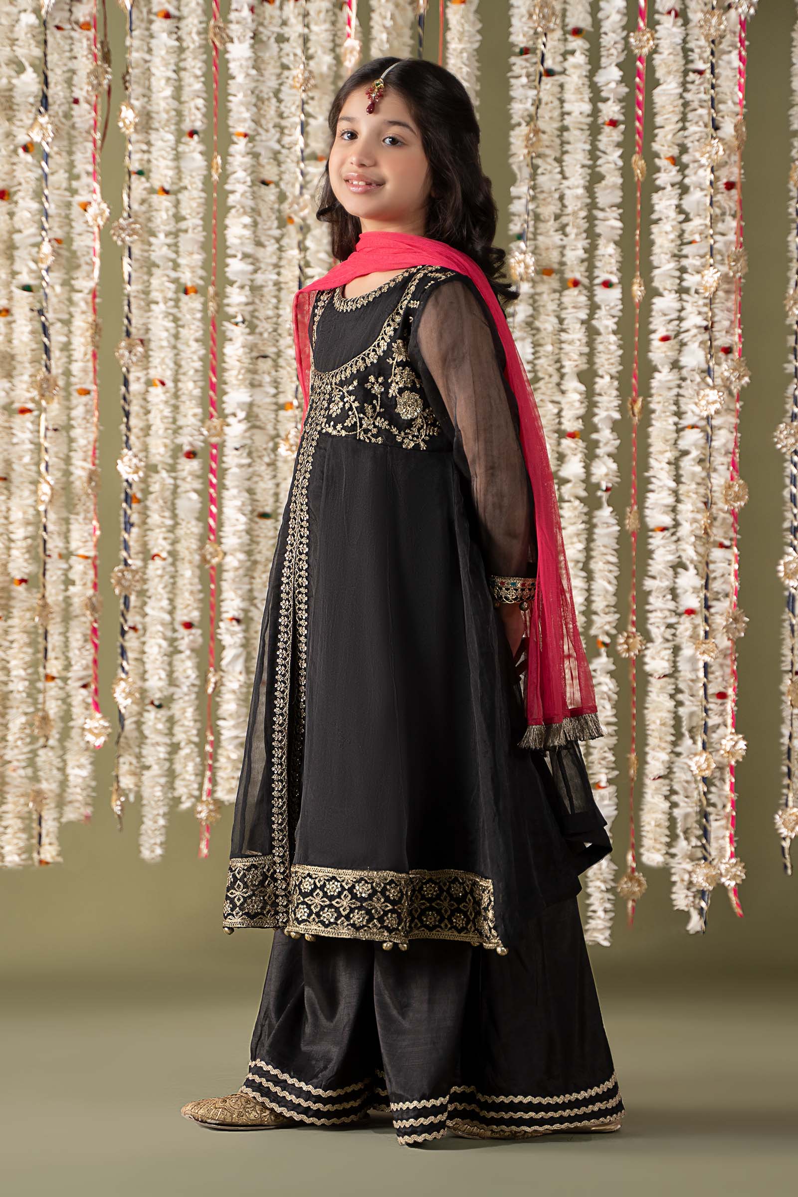 3 Piece Embroidered Organza Suit - Image 4