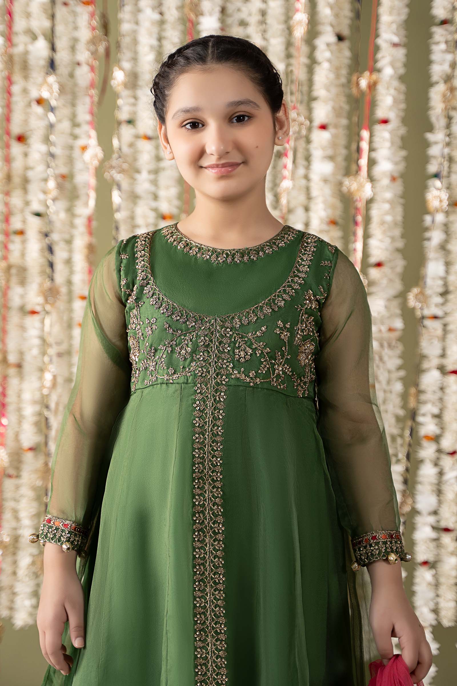 3 Piece Embroidered Organza Suit - Image 2